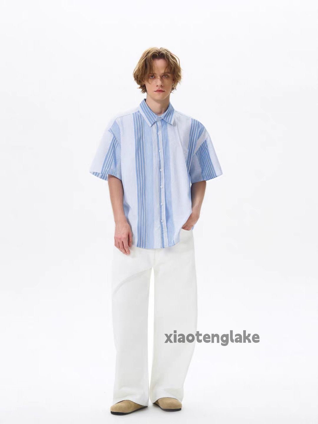 Designer Unisex outdoor utility striped yuppie Hawaiian shirt Size US L / EU 52-54 / 3 - 1 Thumbnail