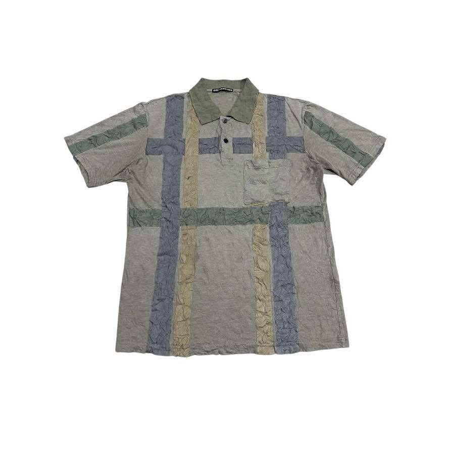 Issey Miyake 🔥Vintage Issey Miyake Men Striped Patchwork Shirt Size US L / EU 52-54 / 3 - 1 Thumbnail