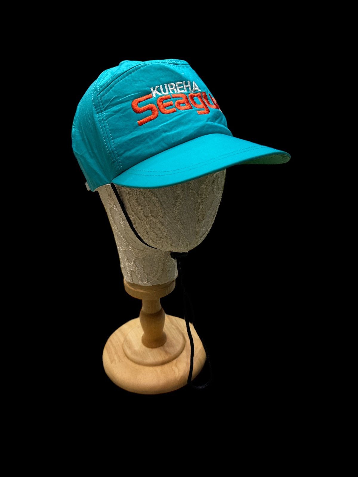 Japanese Brand VINTAGE KUREHA SEAGUAR 7 PANEL NYLON ADJUSTABLE CAP Size ONE SIZE - 1 Thumbnail