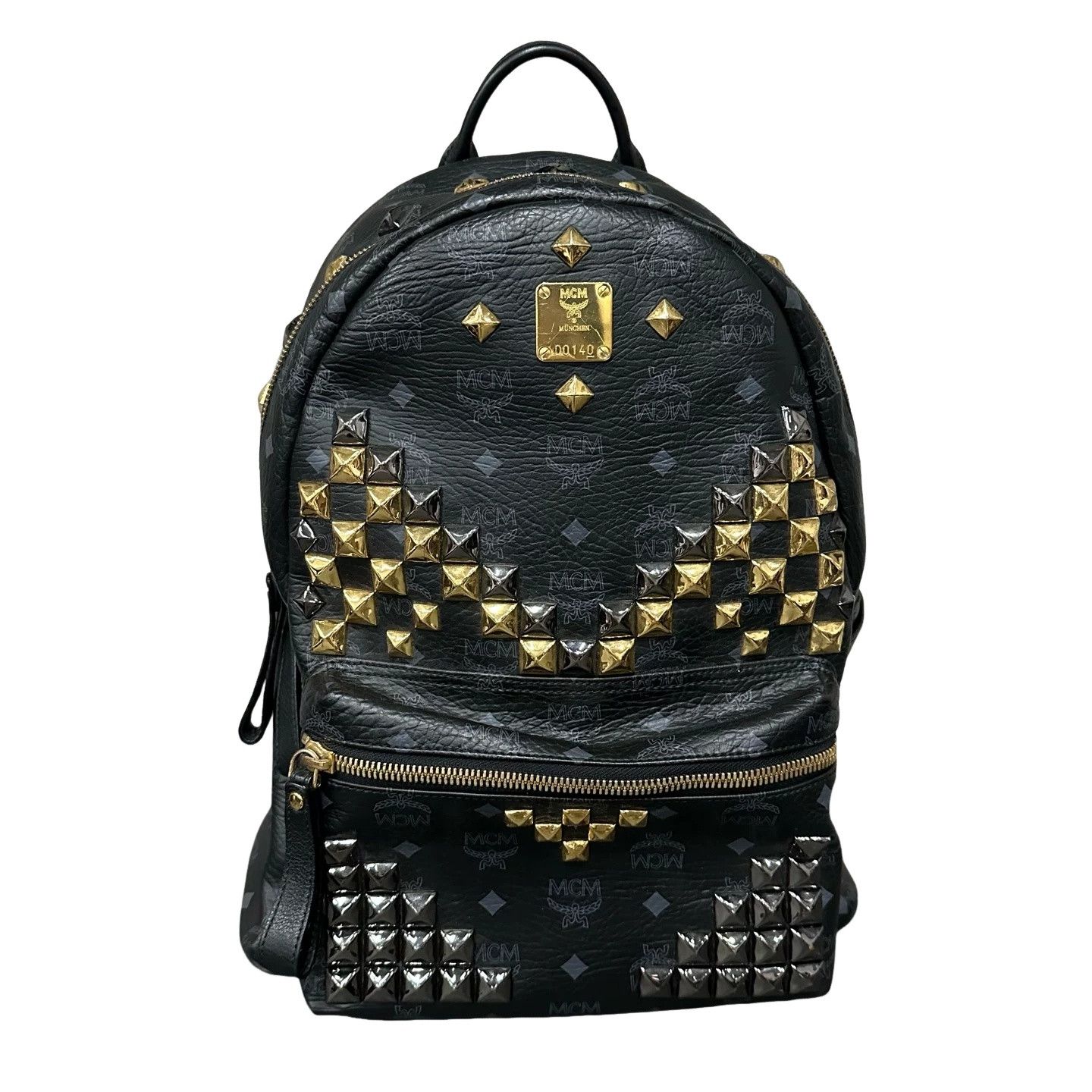 MCM MCM Studded Visetos Backpack One Size Size ONE SIZE - 1 Thumbnail