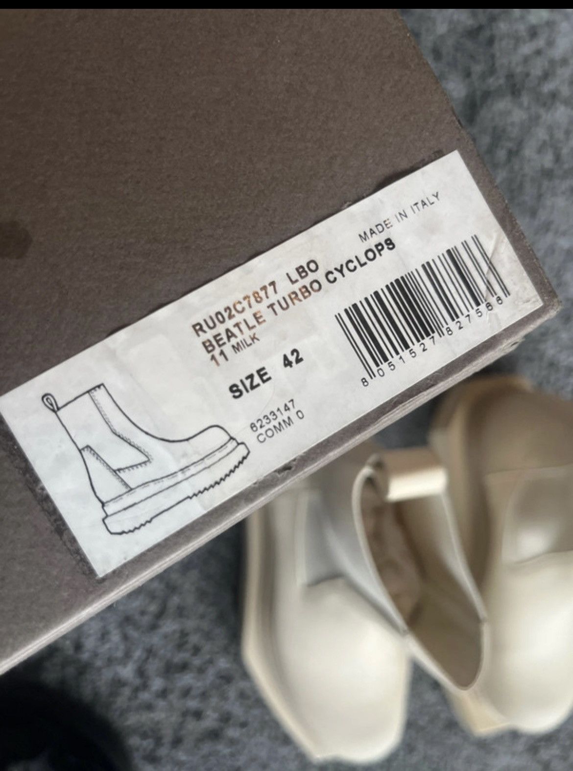 Rick Owens Rick owens milk turbo cyclops chelsea boots Size US 8 / EU 41 - 9 Thumbnail