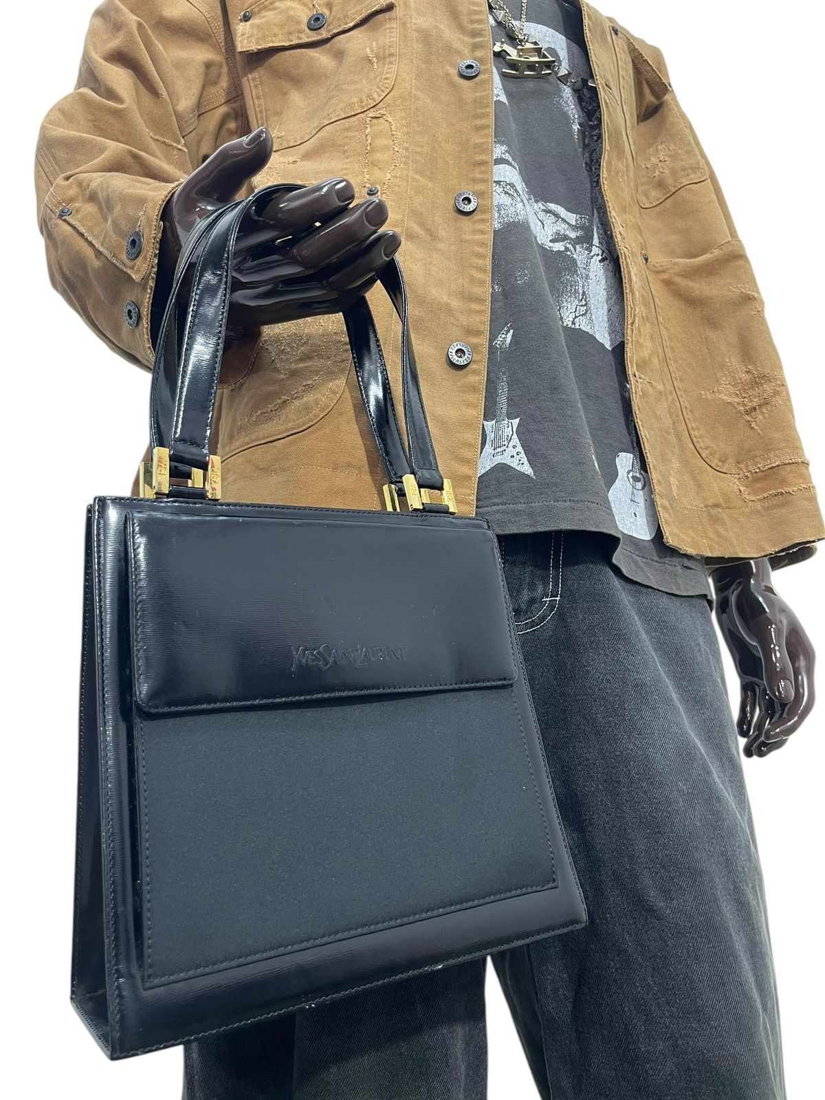 Yves Saint Laurent Full Leather YSL Yves Saint Laurent Vtg Hand Bag 1🟩6 Size ONE SIZE - 1 Thumbnail
