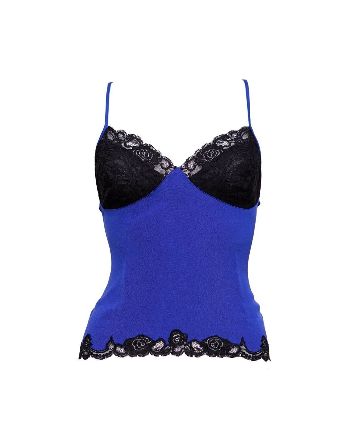 Versace Gianni Versace 1996 Blue Lace Tank Top Size S / US 4 / IT 40 - 1 Thumbnail