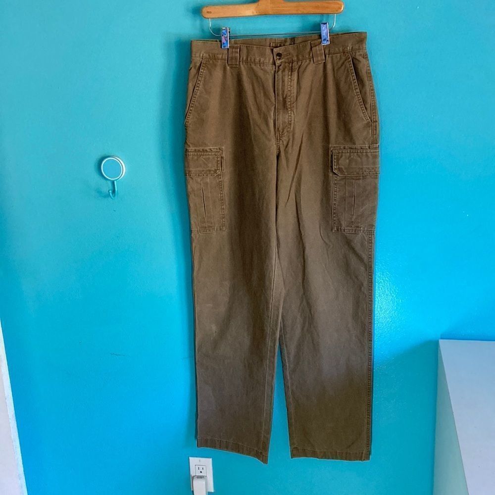 L.L. Bean L. L. Bean Mens Cotton Khaki Cargo Pants Hiking 🥾 Outdoors Size US 33 - 5 Thumbnail