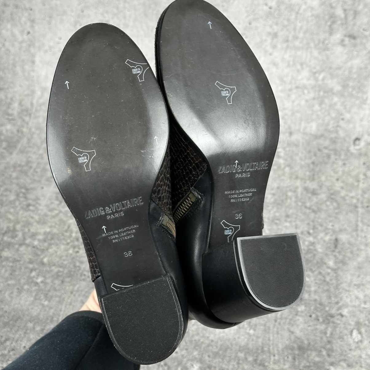 Zadig & Voltaire Zadig & Voltaire Lena Wild Leather Ankle Boots Shoes Size US 6 / IT 36 - 20 Thumbnail