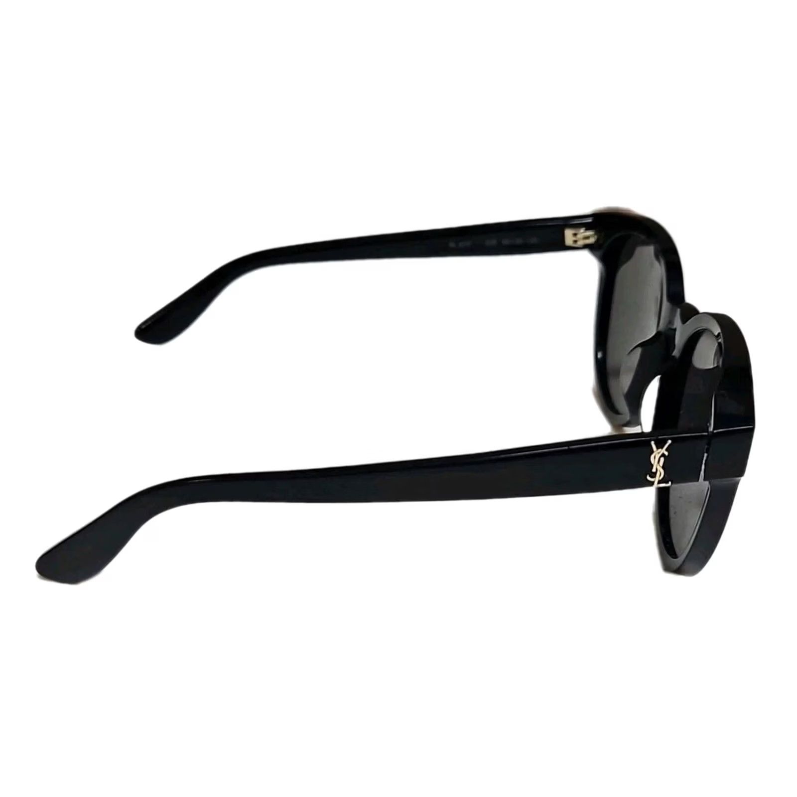 Yves Saint Laurent Saint Laurent Sunglasses Womens Black Square Designer Luxury YSL Paris 56-20-145 Size ONE SIZE - 7 Thumbnail