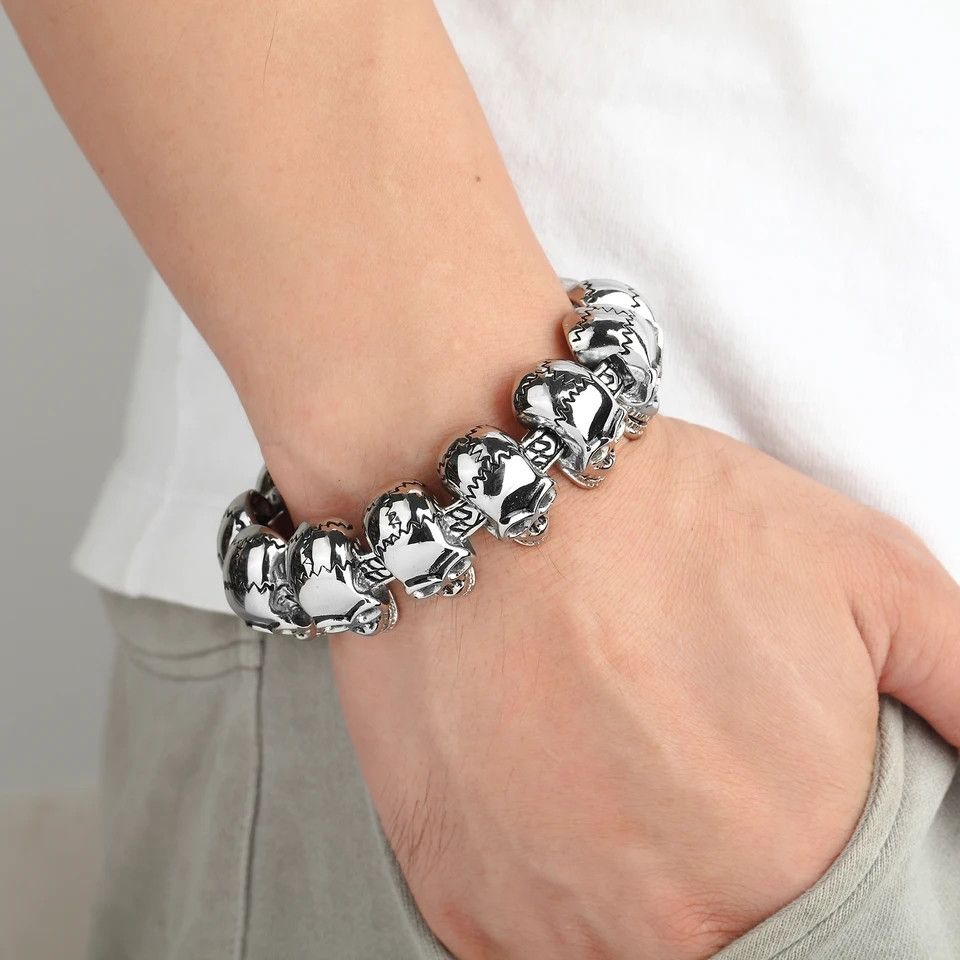 Other Skull Super Domineering Stainless Steel Bracelet Size ONE SIZE - 1 Thumbnail