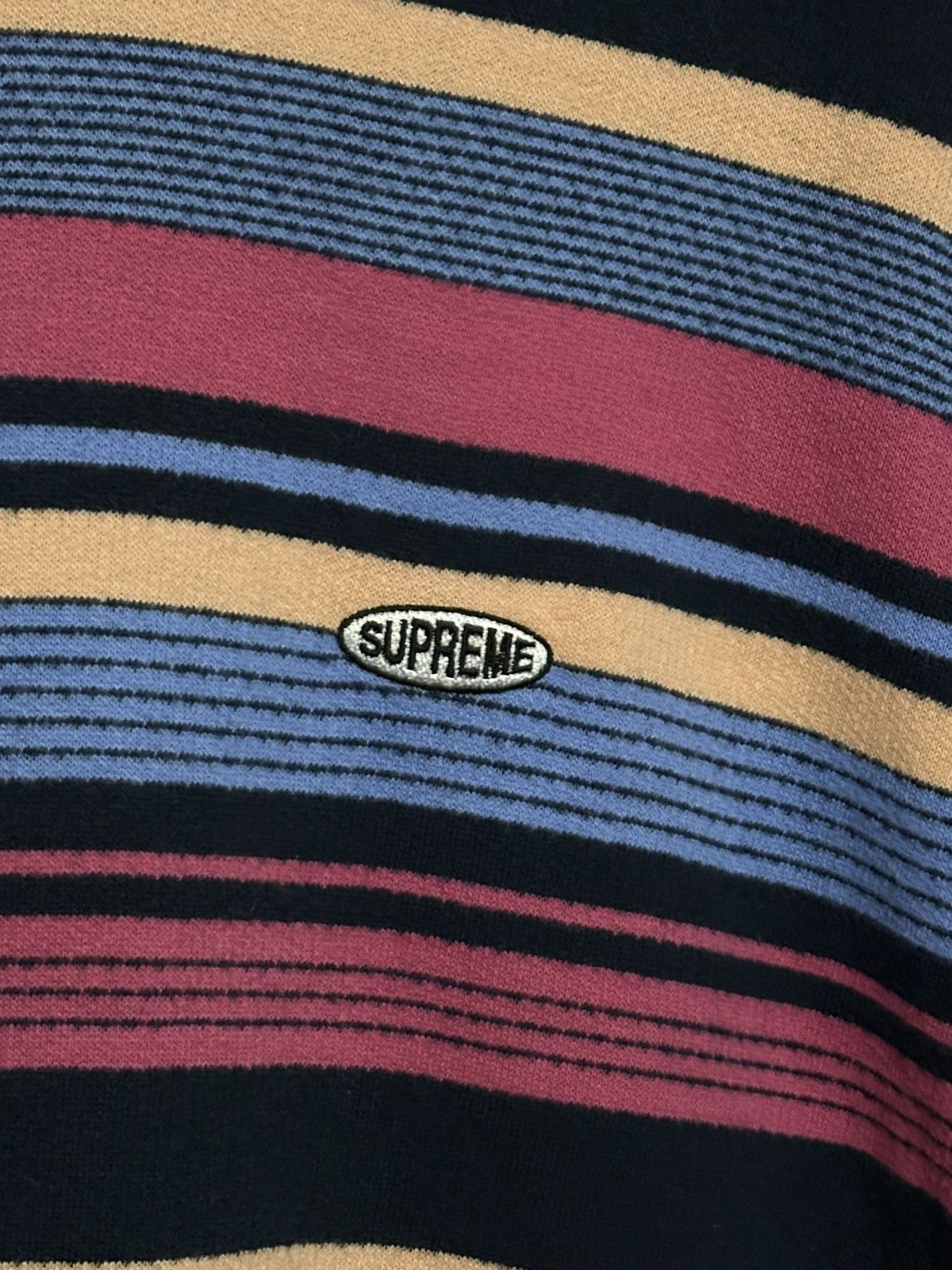 Supreme Supreme Multi Stripe S/S Top Tee Size US M / EU 48-50 / 2 - 3 Thumbnail