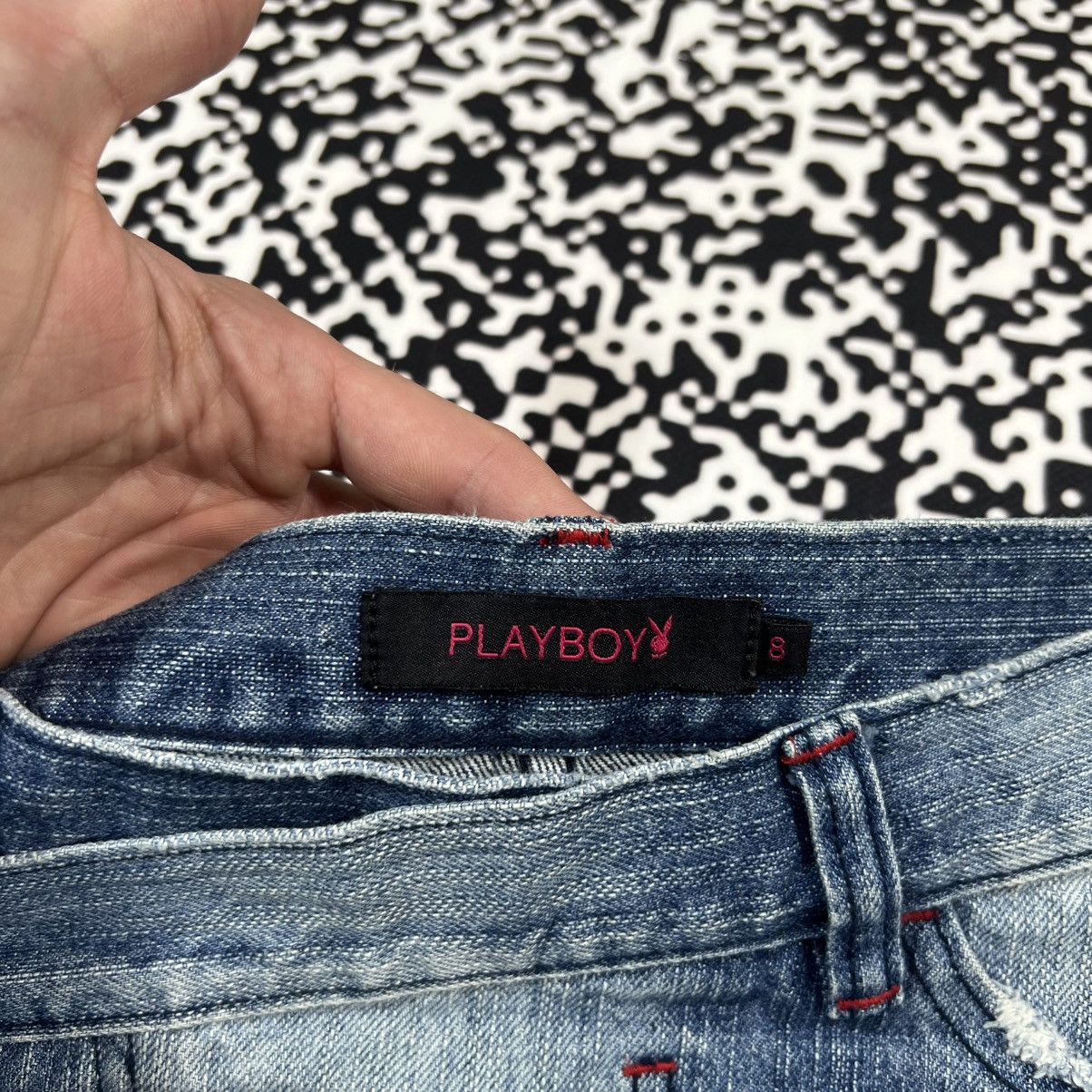 Playboy Vintage Y2K Playboy Sexy Style Denim Japanese Mini Skirt Size 28" / US 6 / IT 42 - 16 Thumbnail