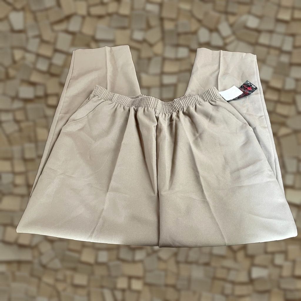 Vintage Orbit Sport Dress Pants Men's 40/26W Tan Vintage Elastic Waist Slim Regular Flat Front Front Dress Pants Mens Tan 40/26W Size US 40 / EU 56 - 1 Thumbnail