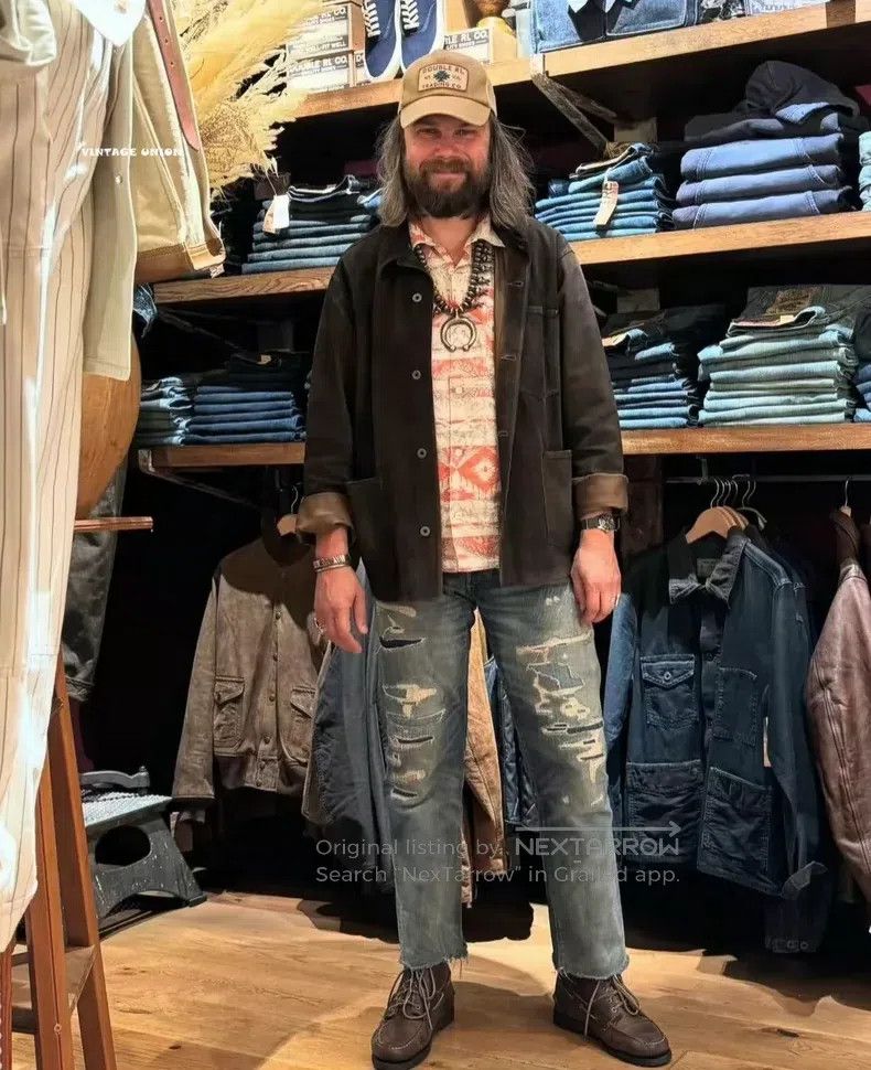 RRL Ralph Lauren RRL Ralph Lauren 2018 vintage distressed low waisted strai Size US 32 / EU 48 - 2 Thumbnail