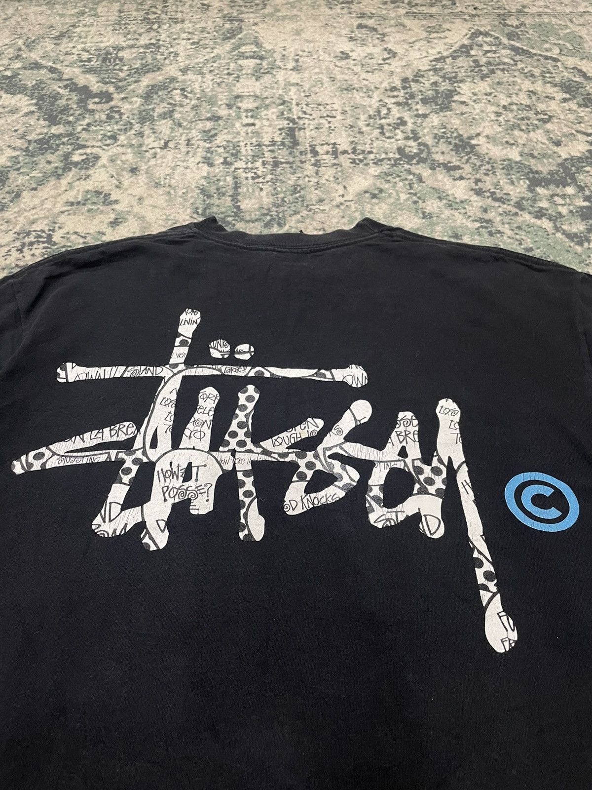 Stussy Vintage Stussy Big Logo Tee Shirt Size US L / EU 52-54 / 3 - 5 Thumbnail