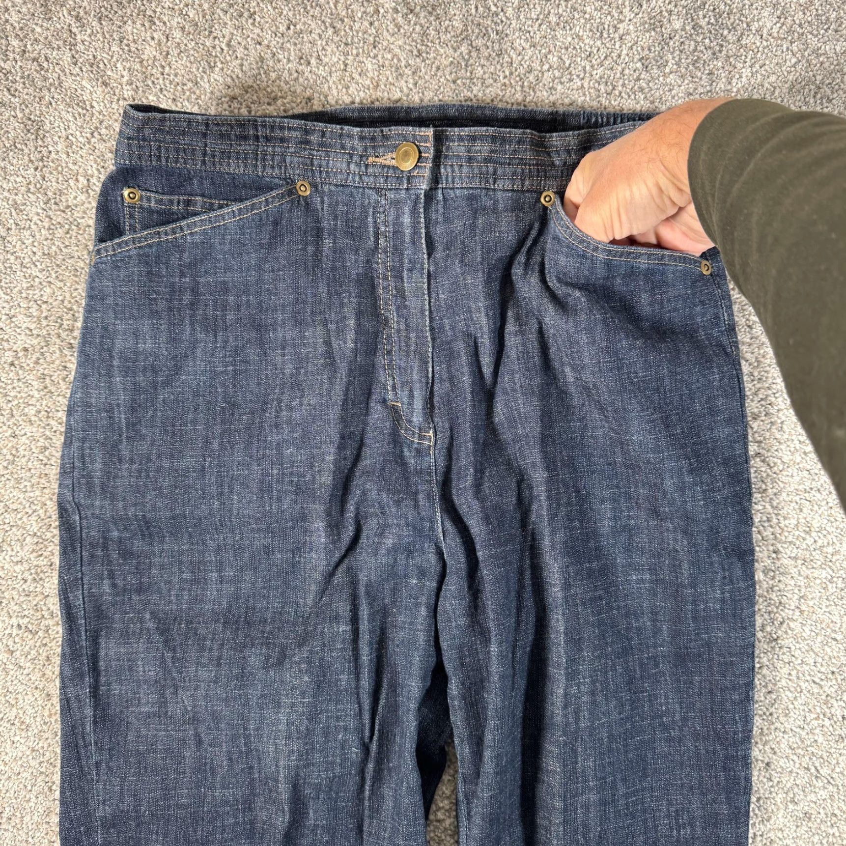 Vintage VINTAGE Napa Valley Jeans 10 High Rise Straight Leg Women’s Blue Denim Cotton Spandex 90s Coastal Grandmaccore Jeans Size 32" / US 10 / IT 46 - 7 Thumbnail