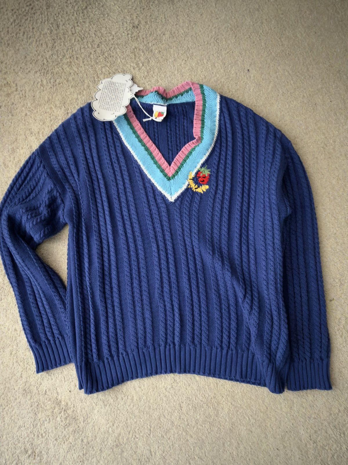 Sky High Farm Workwear Sky High Farm Cable knit V-Neck Sweater Large Size US L / EU 52-54 / 3 - 1 Thumbnail