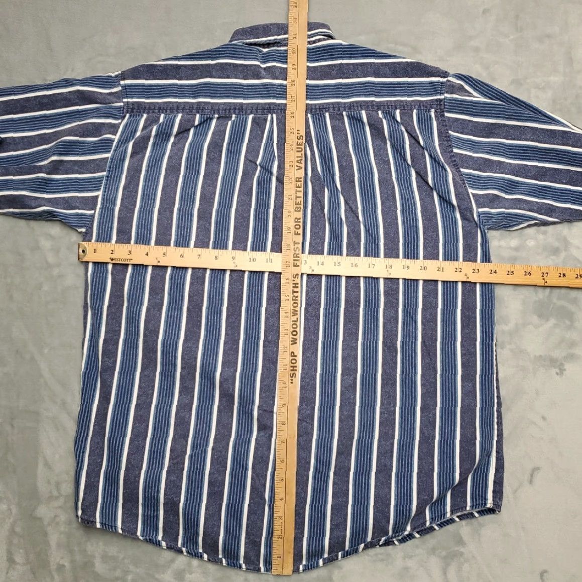 Vintage VINTAGE Blazer Firenze Shirt Mens L Blue Striped Cotton Long Sleeve Y2K Retro Size US L / EU 52-54 / 3 - 5 Thumbnail