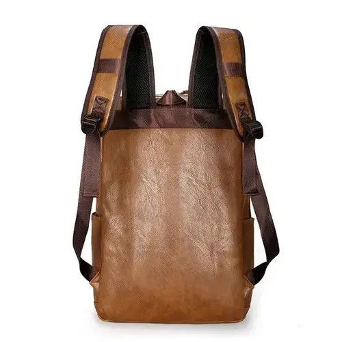 Japanese Brand Laptop Bagpack PU Leather Schoolbag Size ONE SIZE - 7 Thumbnail