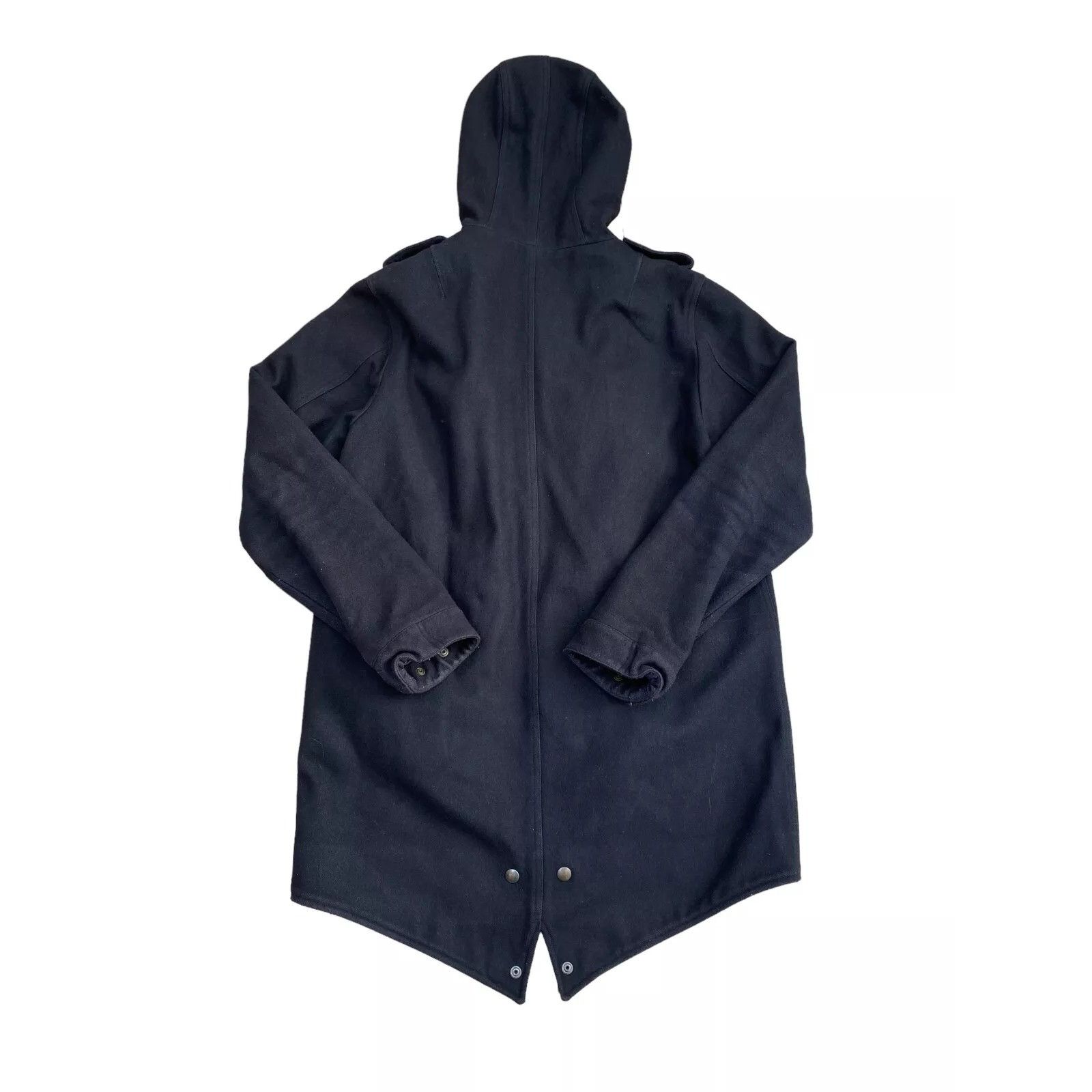 Sandro Navy Wool Parka Coat Size US L / EU 52-54 / 3 - 4 Thumbnail