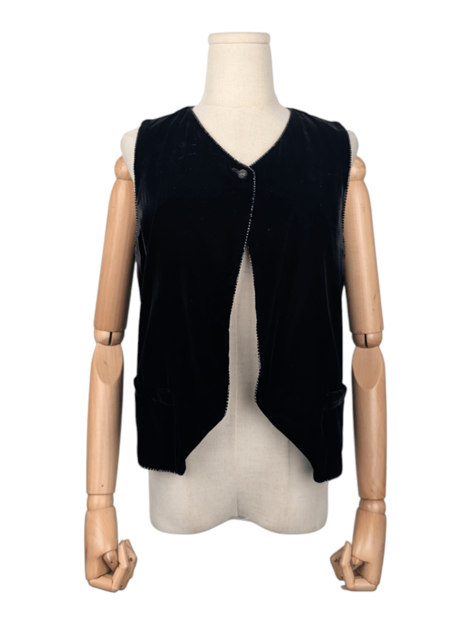 Giorgio Armani Giorgio Armani Black Velvet Vest Size S / US 4 / IT 40 - 1 Thumbnail