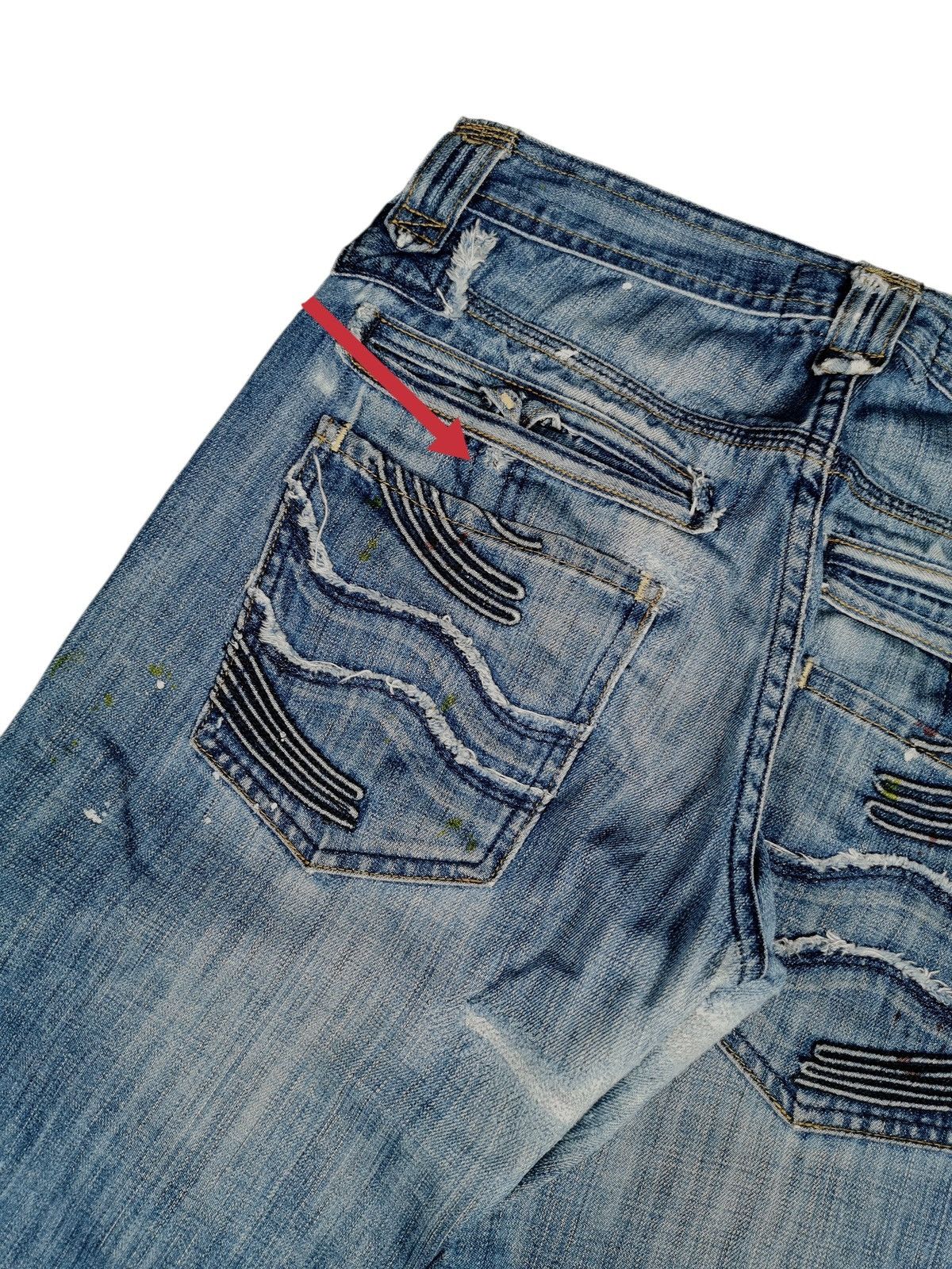 Jimmy Taverniti Jimmy Taverniti Distressed Painted Denim Jeans Size US 32 / EU 48 - 9 Thumbnail