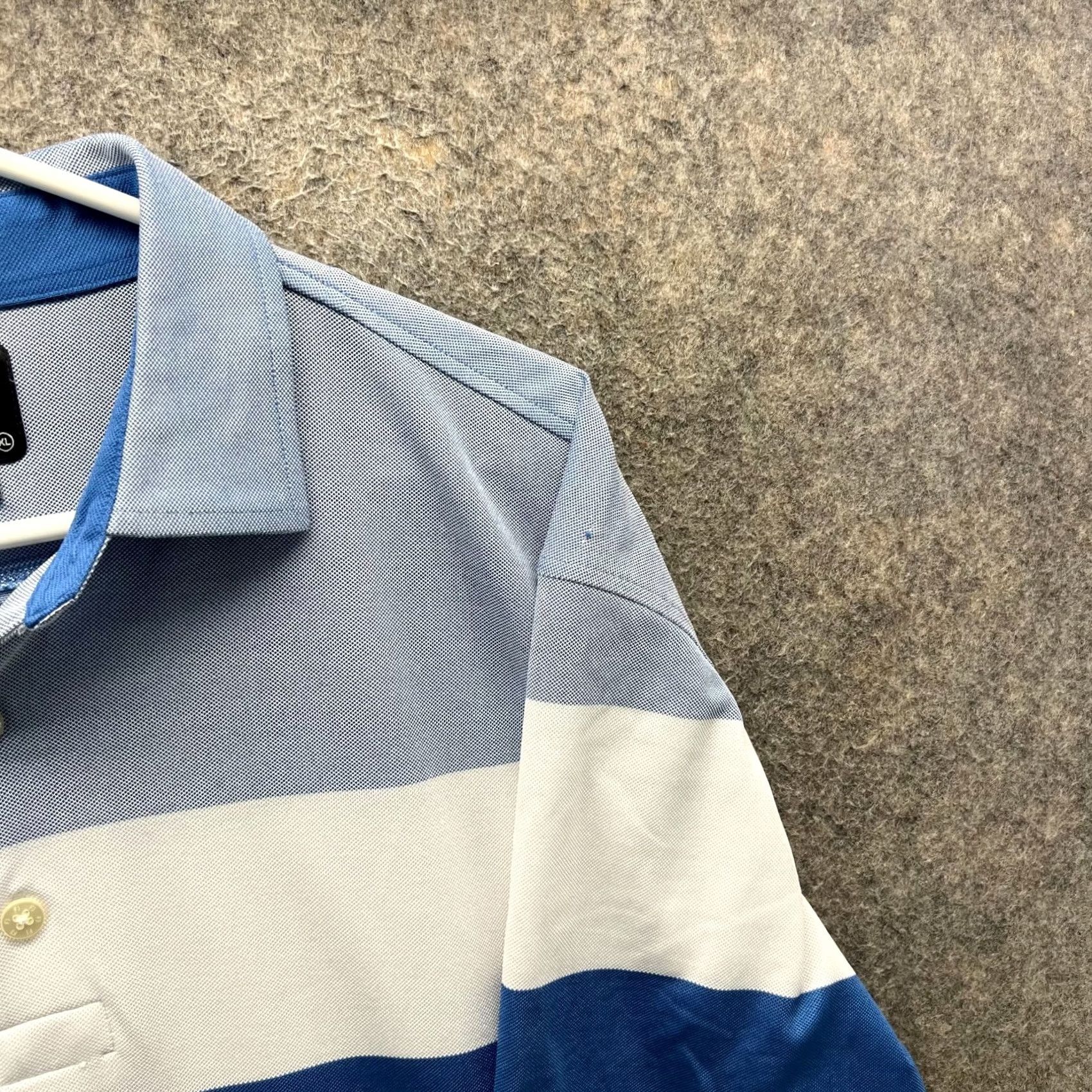 Footjoy FootJoy Polo Shirt Mens XL Blue White Colorblock Golf Shirt Polo Size US XL / EU 56 / 4 - 5 Thumbnail
