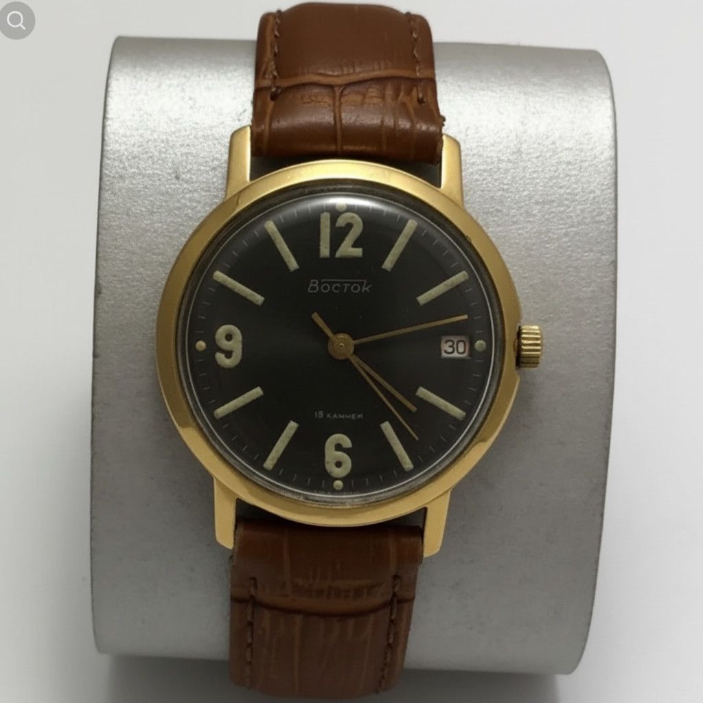 Vintage Vintage Mens Watch Chistopol Vostok 18 Jewels Date 110 Size ONE SIZE - 1 Thumbnail