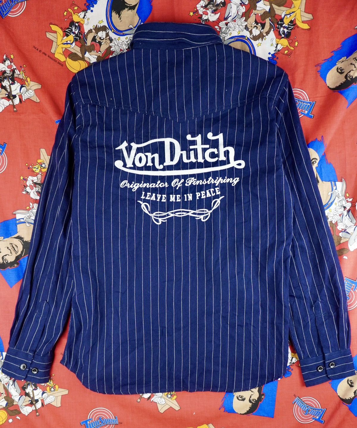 Von Dutch Von Dutch Leave Me In Peace Long sleeve denim embroidered Size US M / EU 48-50 / 2 - 3 Thumbnail
