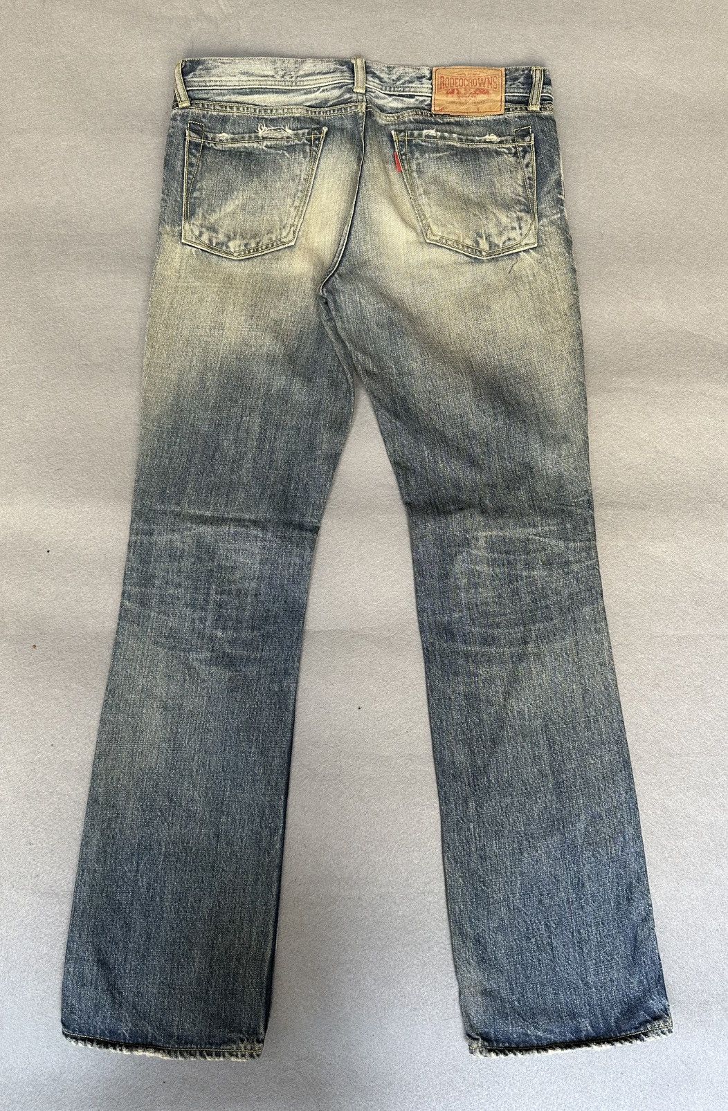 Japanese Brand Rodeo Crowns Japan Blue Faded Distressed Denim Size US 31 - 2 Thumbnail