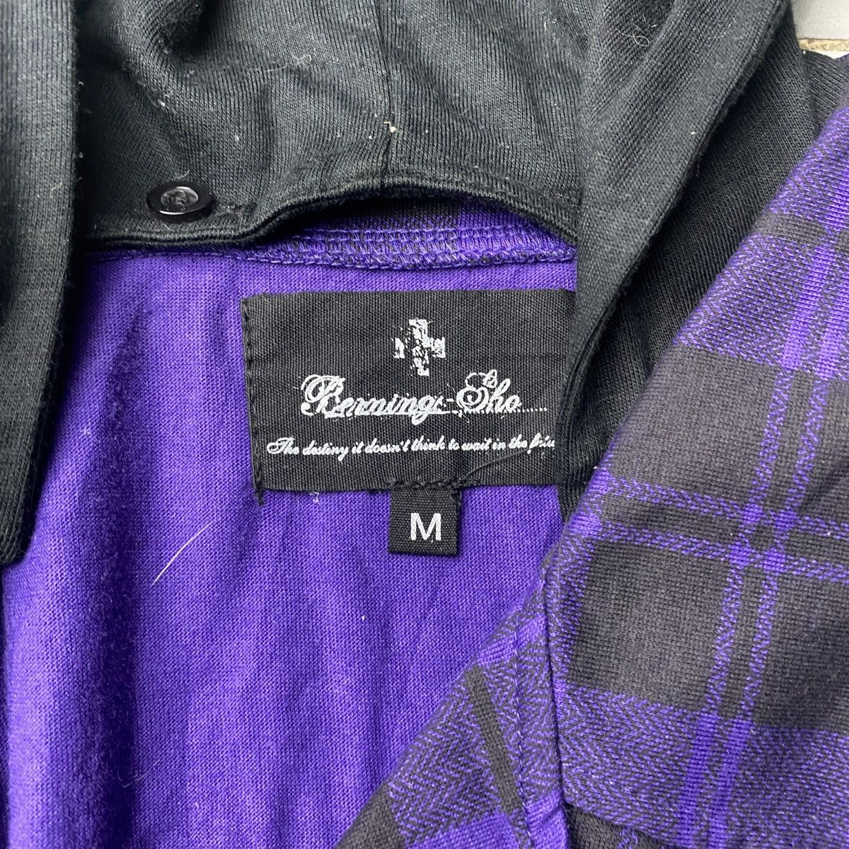 If Six Was Nine × Japanese Brand × Le Grande Bleu (L.G.B.) 2000's Berning Sho Asymetric Plaid Hoodie Size US S / EU 44-46 / 1 - 11 Thumbnail