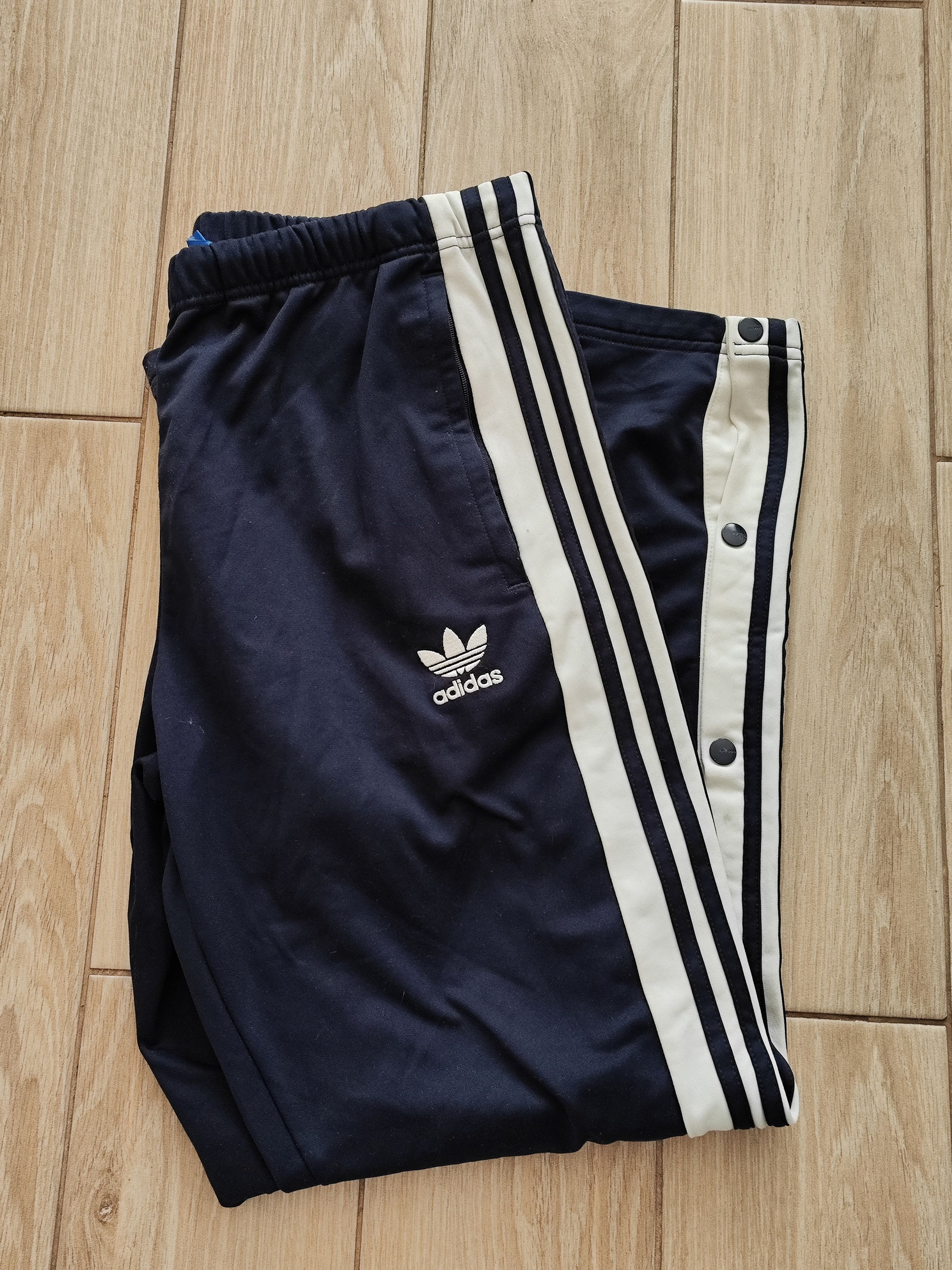 Adidas × Kim Kardashian × Vintage adidas Originals Adibreak Track Pants Black/White Size US 40 / EU 56 - 1 Thumbnail