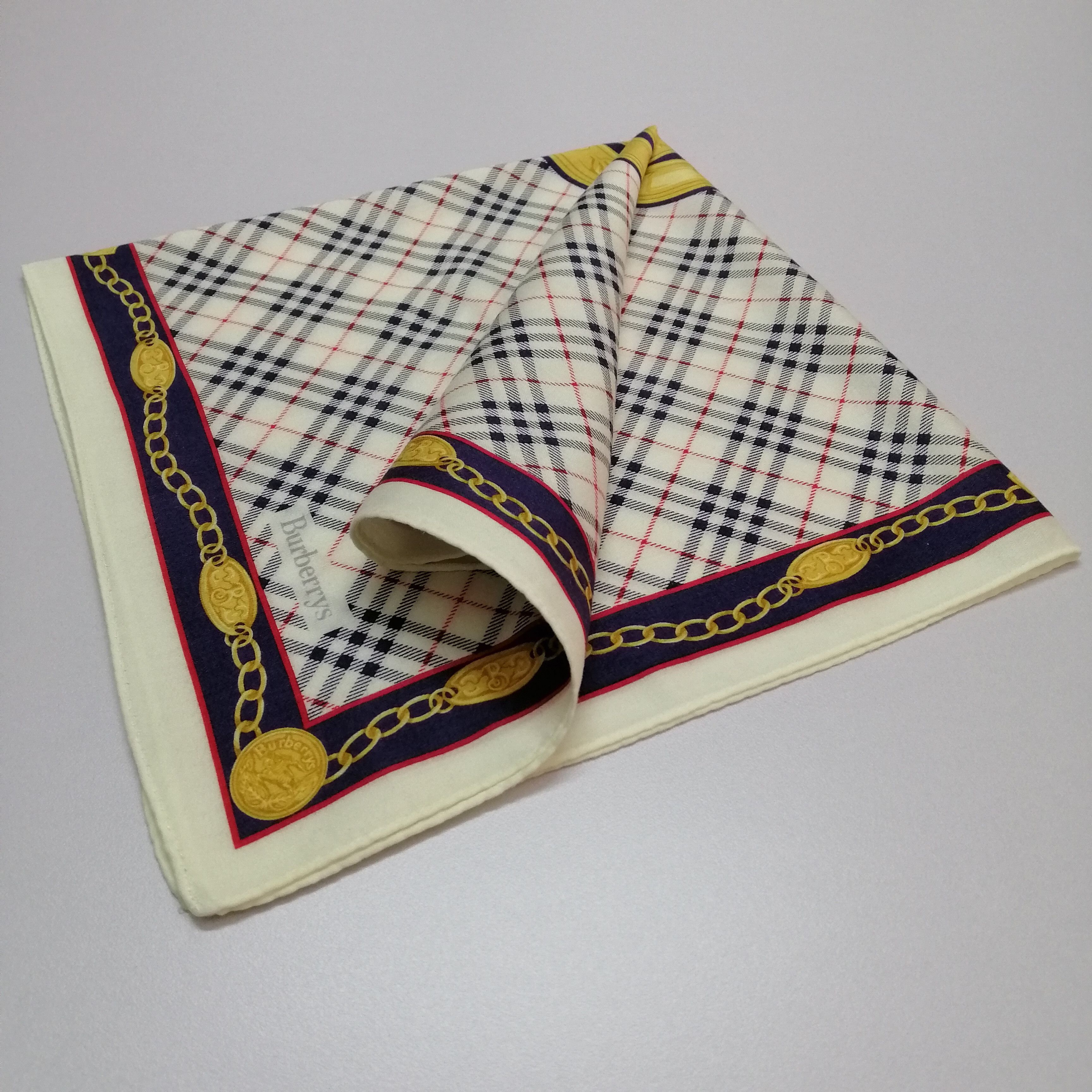 Burberry × Vintage Burberry Handkerchief/Neckerchief/Bandana-KD2212 Size ONE SIZE - 3 Thumbnail