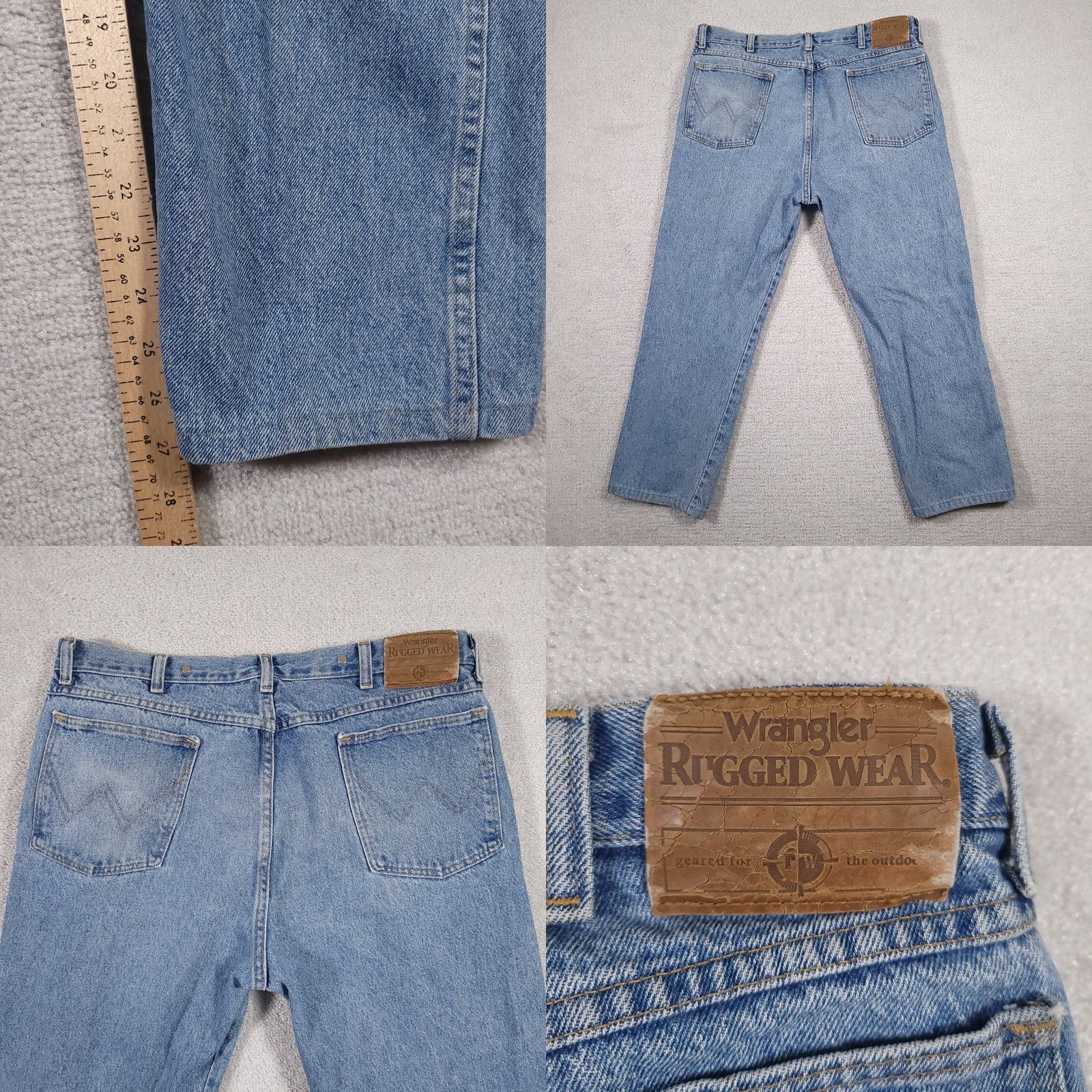 Wrangler VINTAGE Wrangler Jeans Mens 38 Blue 38x30 Actual 35x27 Straight Rugged Wear Suspender Size US 38 / EU 54 - 8 Thumbnail