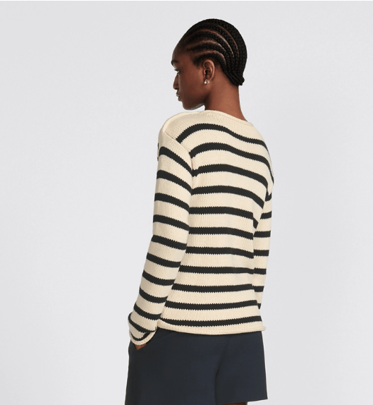 Dior o1w1db10525 054S22 Sweater in Ecru/Black Size XL / US 12-14 / IT 48-50 - 6 Thumbnail