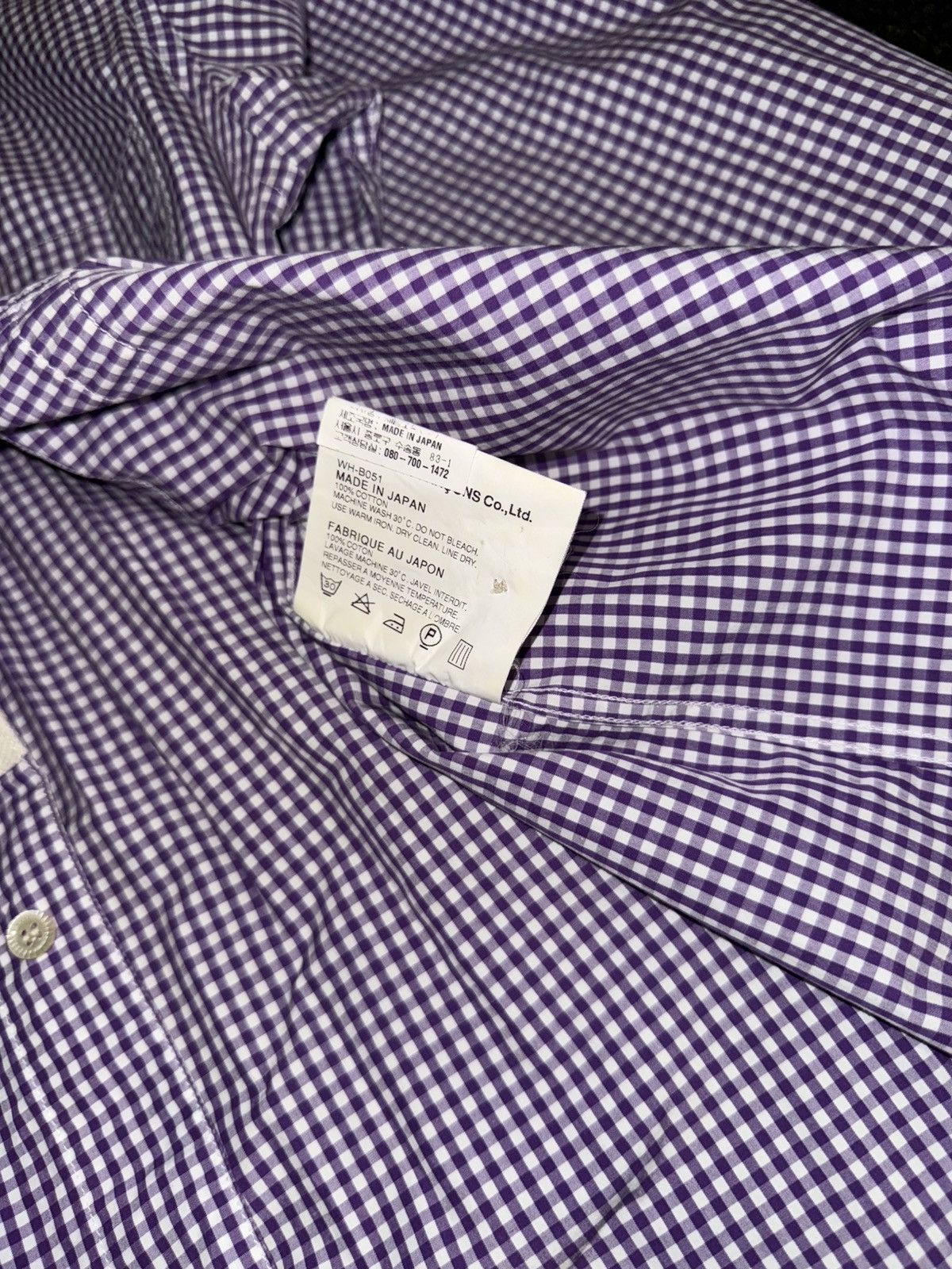 Junya Watanabe [S] Junya Watanabe 11AW Gingham Check Corduroy Patch Shirt Size US S / EU 44-46 / 1 - 7 Thumbnail