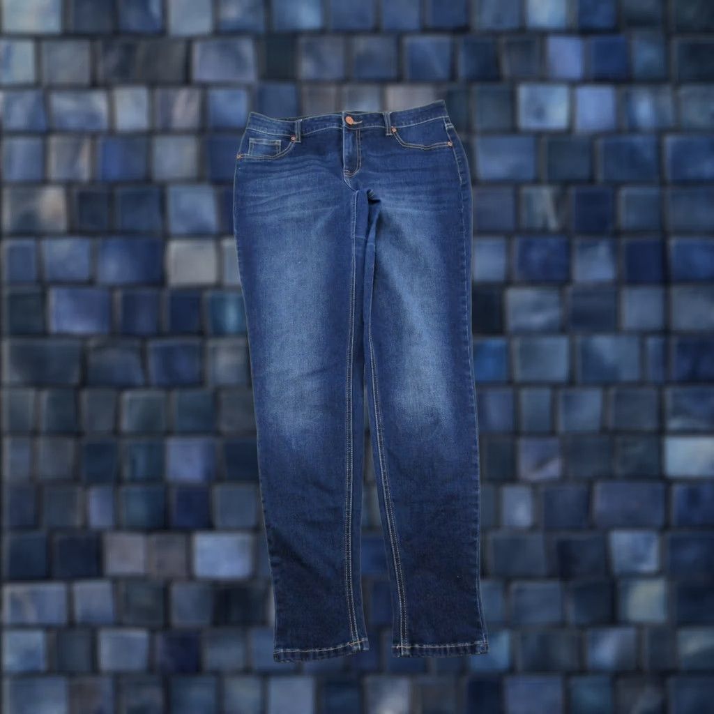 Vintage Maurices Jeans Womens Size L Medium Wash Stretch Denim 5-Pocket Skinny Regular Blue Size 36" / US 14 / IT 50 - 1 Thumbnail