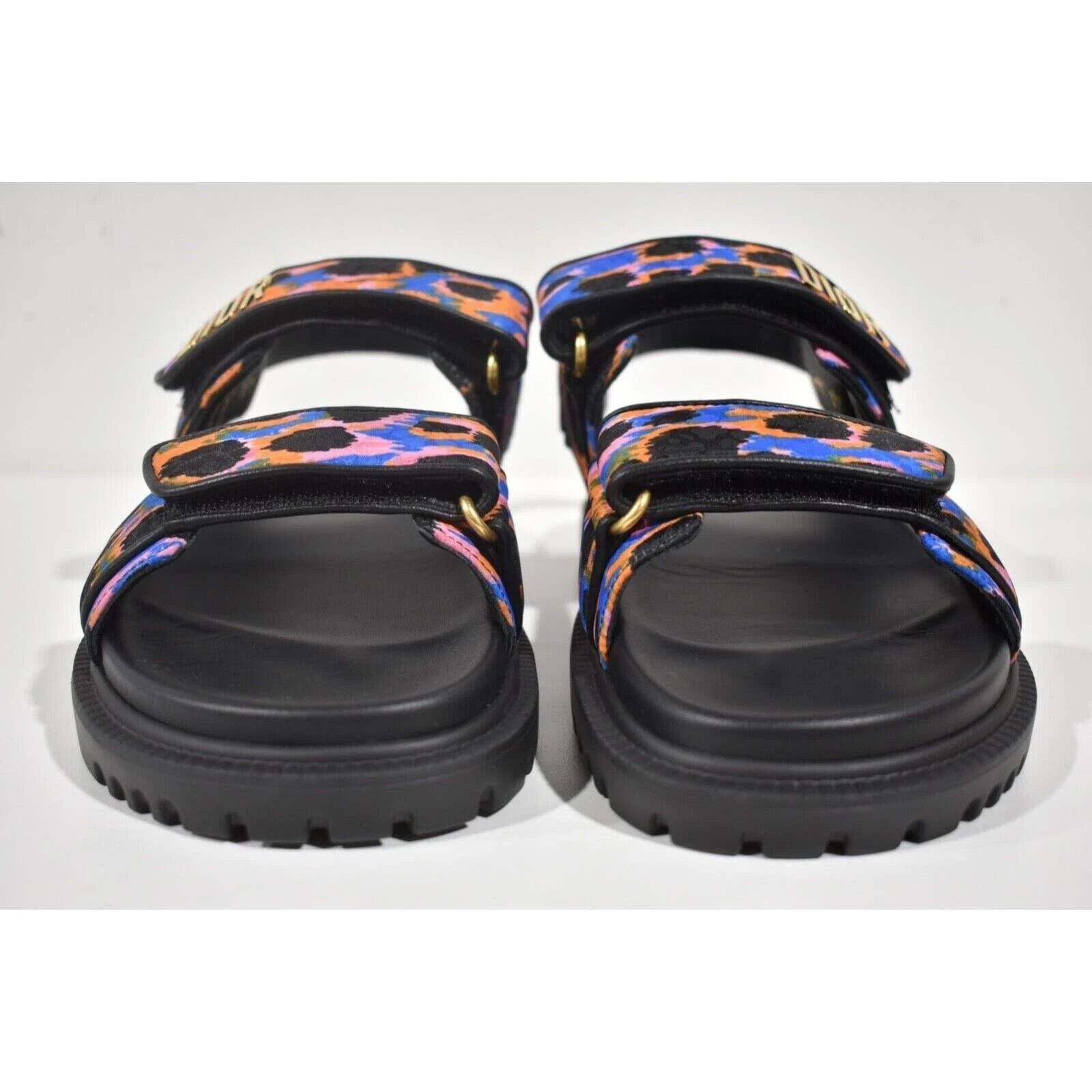 Dior Christian Dior Act Dway Mizza Black Silk Gold Logo Strap Size US 7 / IT 37 - 5 Thumbnail