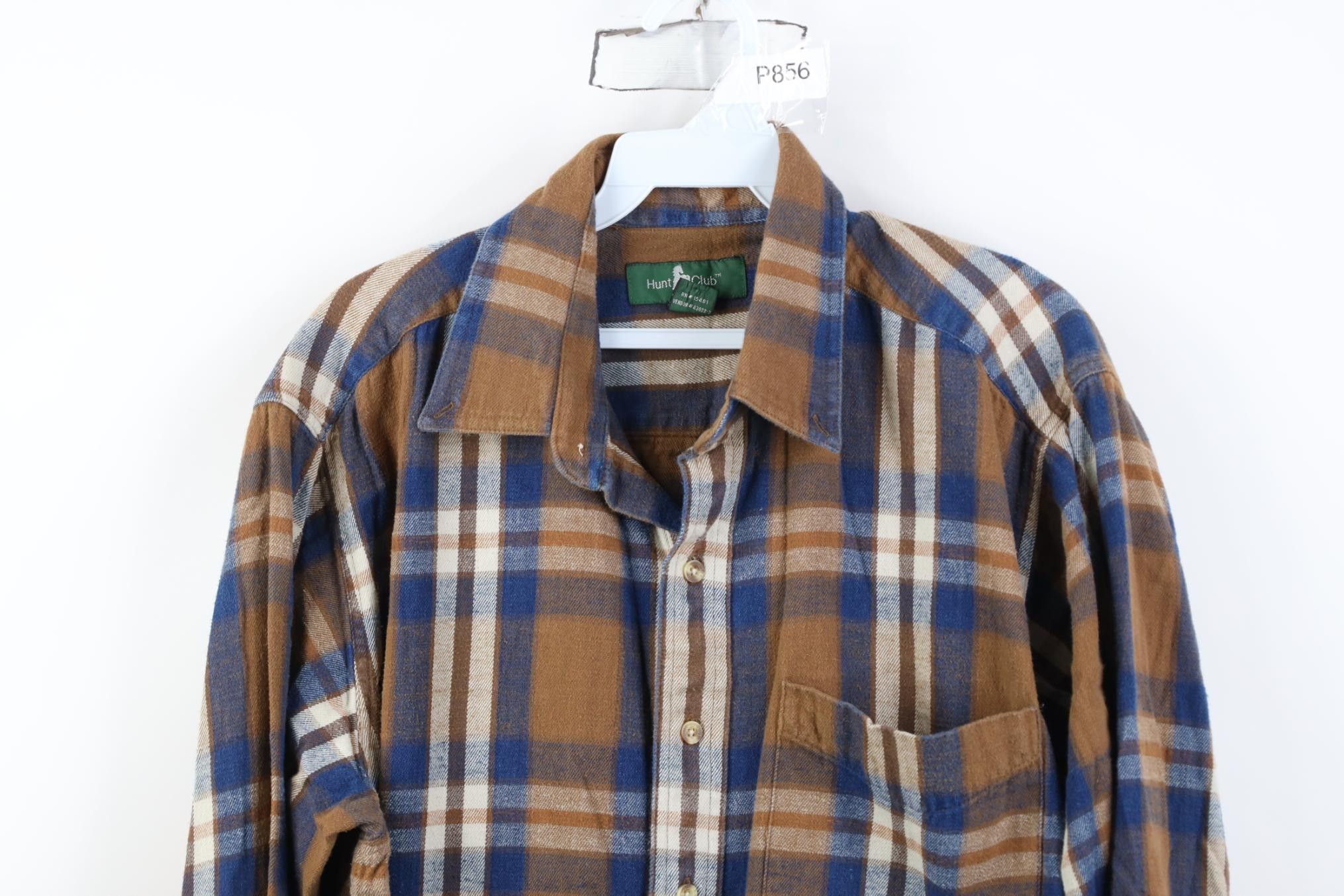 Vintage Vintage 90s Streetwear Flannel Collared Button Shirt Plaid Size US L / EU 52-54 / 3 - 2 Thumbnail