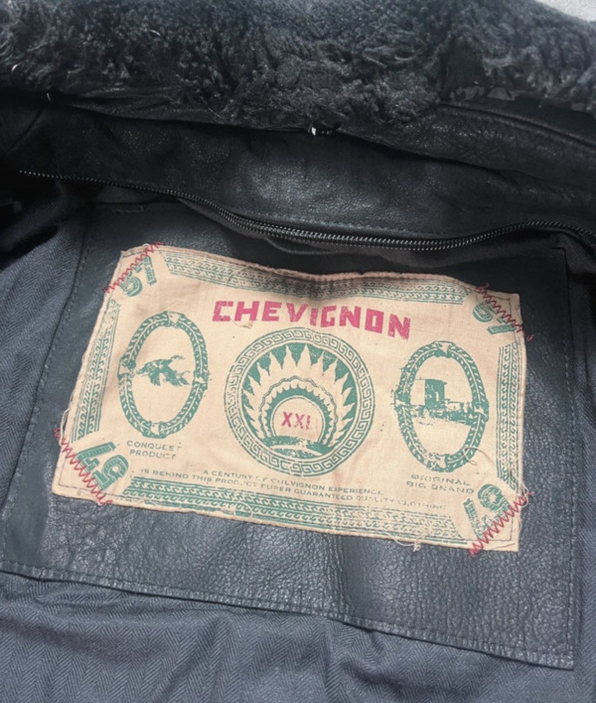 Chevignon Vintage Chevignon Bingo Leather Bomber Jacket XXL Shearling Size US XXL / EU 58 / 5 - 8 Thumbnail