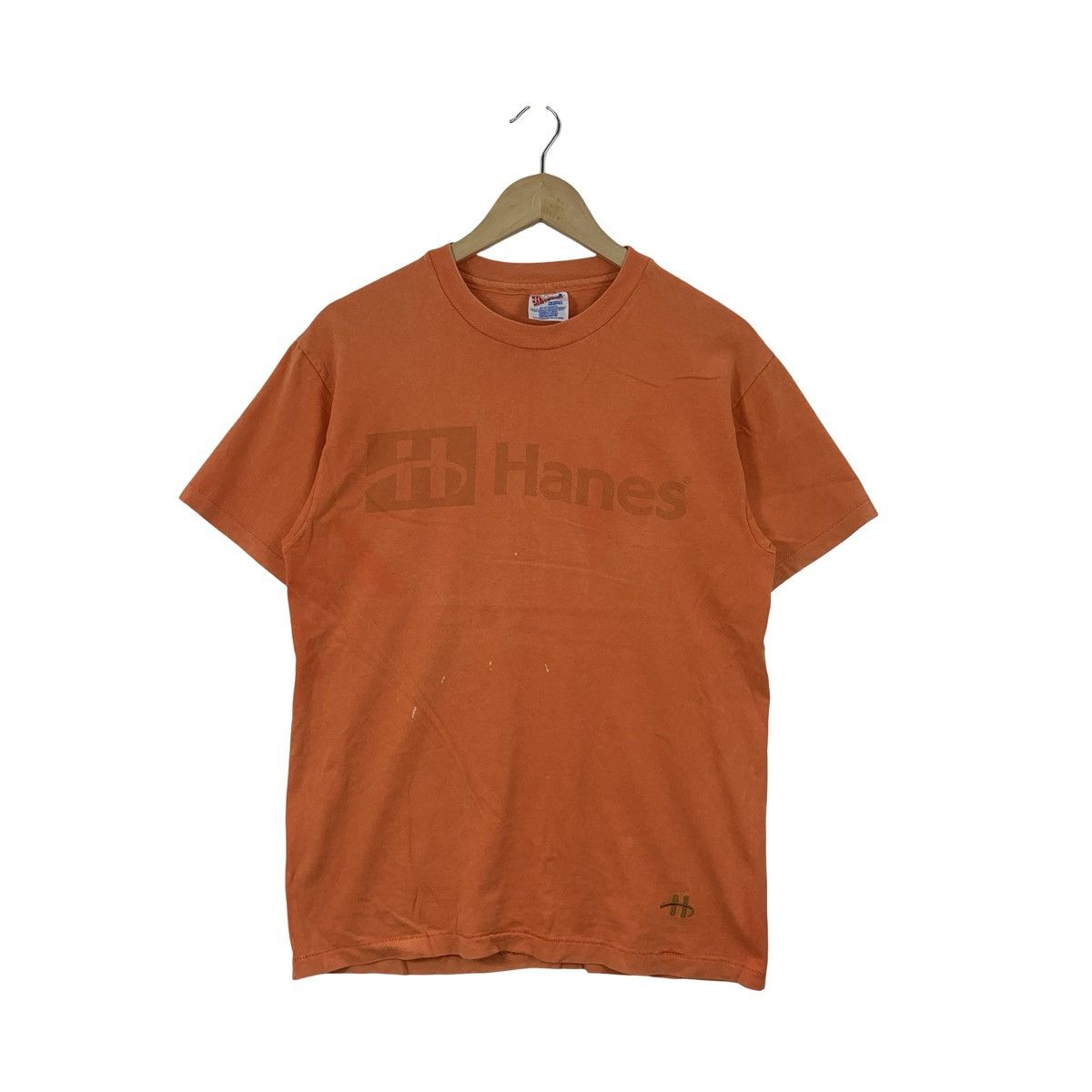 Hanes Vintage HANES HEAVYWEIGHT Fade Logo Tee Shirt Top Size US M / EU 48-50 / 2 - 1 Thumbnail