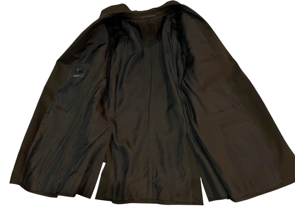 Gucci Vintage Gucci Dark Brown Blazer Coat Jacket Size 48R - 10 Thumbnail