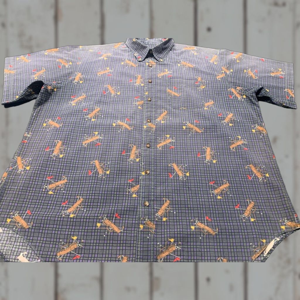 Brooks Brothers BROOKS BROTHERS 1818 Multicolor Button-Up Golf Shirt Short Sleeve XL Mens Size US XL / EU 56 / 4 - 1 Thumbnail