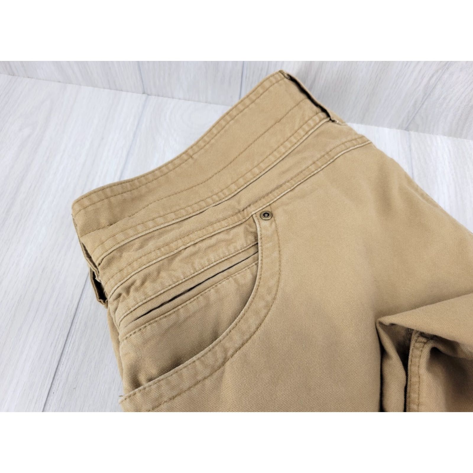 Vintage Cabela's Pants Mens 44X30 Tan Double Knee Carpenter Canvas Workwear Outdoor Shirt? Size US 44 / EU 60 - 6 Thumbnail