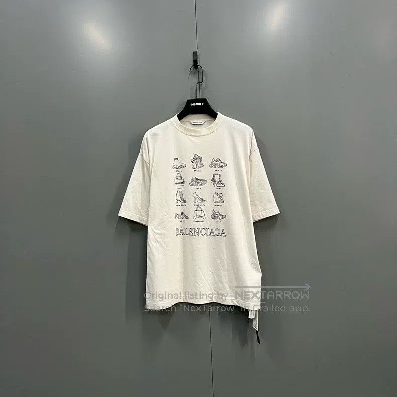 Balenciaga Balenciaga Shoe pattern print short sleeve Size US XS / EU 42 / 0 - 1 Thumbnail
