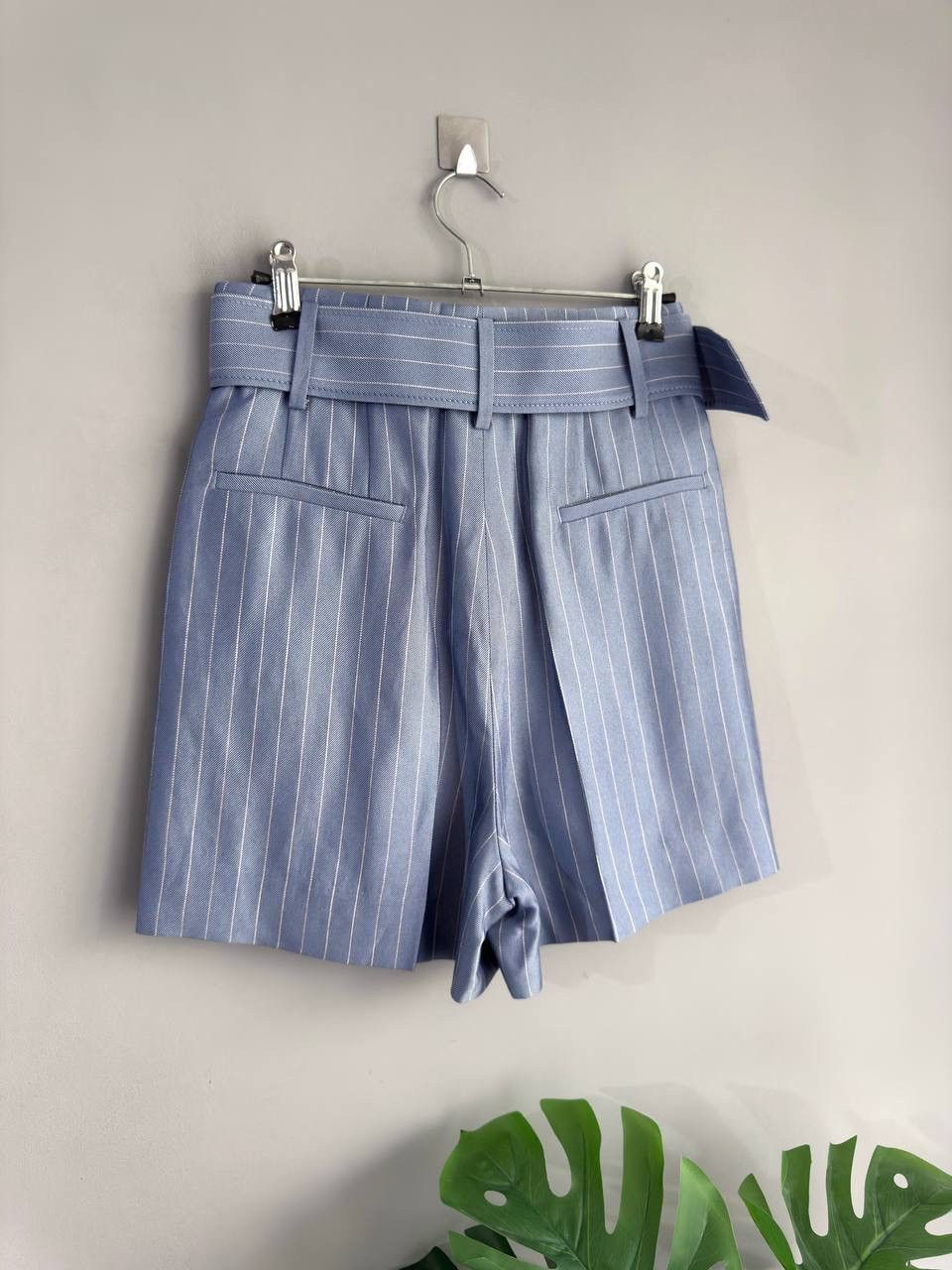 Sandro Sandro Women's Blue Striped High Pleated Shorts, Size 34/XS Size 24" / US 00 / IT 34 - 13 Thumbnail