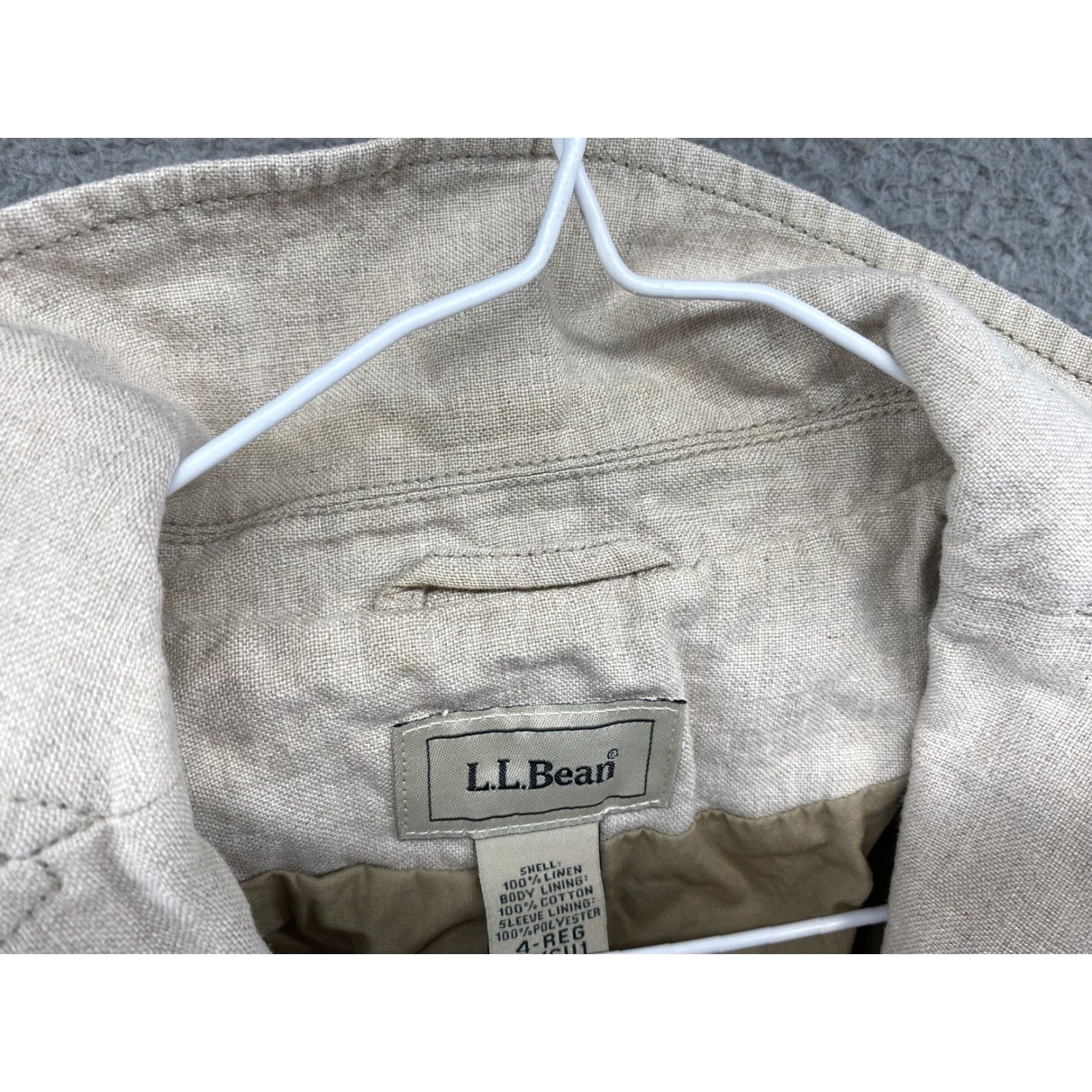 Vintage LL Bean Women's Blazer Linen Lined Beige Jacket Size 4 Outdoors Nature Size S / US 4 / IT 40 - 3 Thumbnail