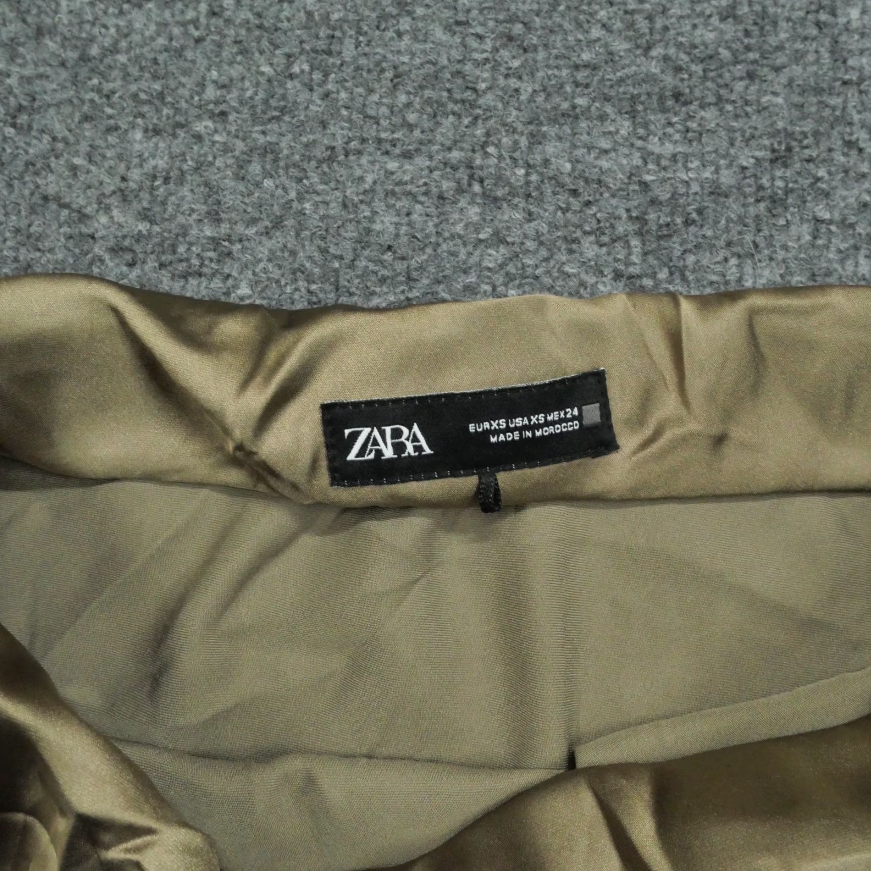 Zara Zara Skirt Womens XS Brown Shimmery Bronze Lightweight Knee Length Solid Casual Vintage No Size 26" / US 2 / IT 38 - 4 Thumbnail