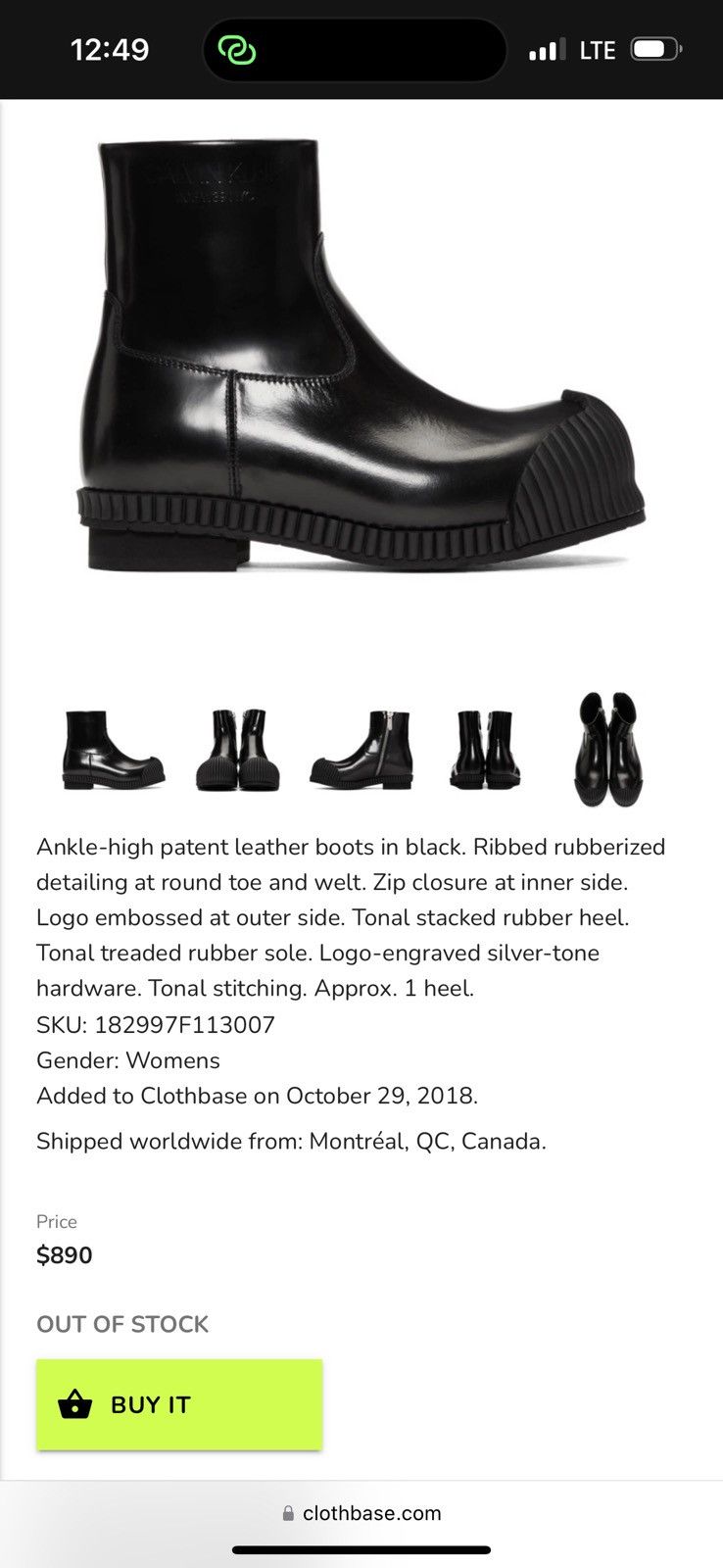 Calvin Klein 205W39NYC × Raf Simons Calvin Klein 205W39NYC Black Patent Deicine Boots Size US 11 / EU 44 - 12 Thumbnail