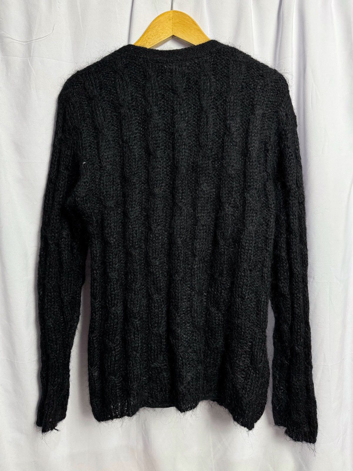 If Six Was Nine × Japanese Brand Mohair Cable Grunge Bukky Aki Cardigan Kurt Cobain Style Size US M / EU 48-50 / 2 - 5 Thumbnail