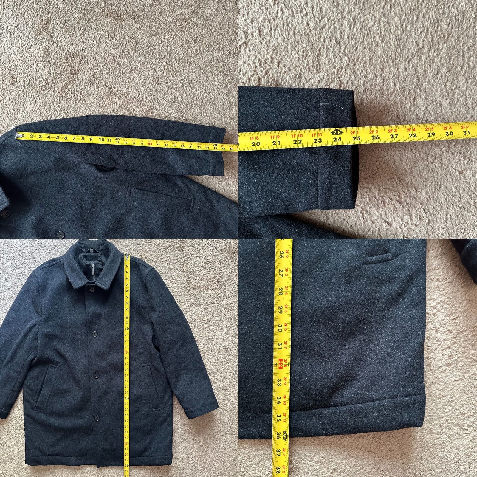 Kenneth Cole Kenneth Cole Jacket Mens Large Reaction Full Zip Wool Blend Pockets Dry Clean Gray Size US L / EU 52-54 / 3 - 9 Thumbnail
