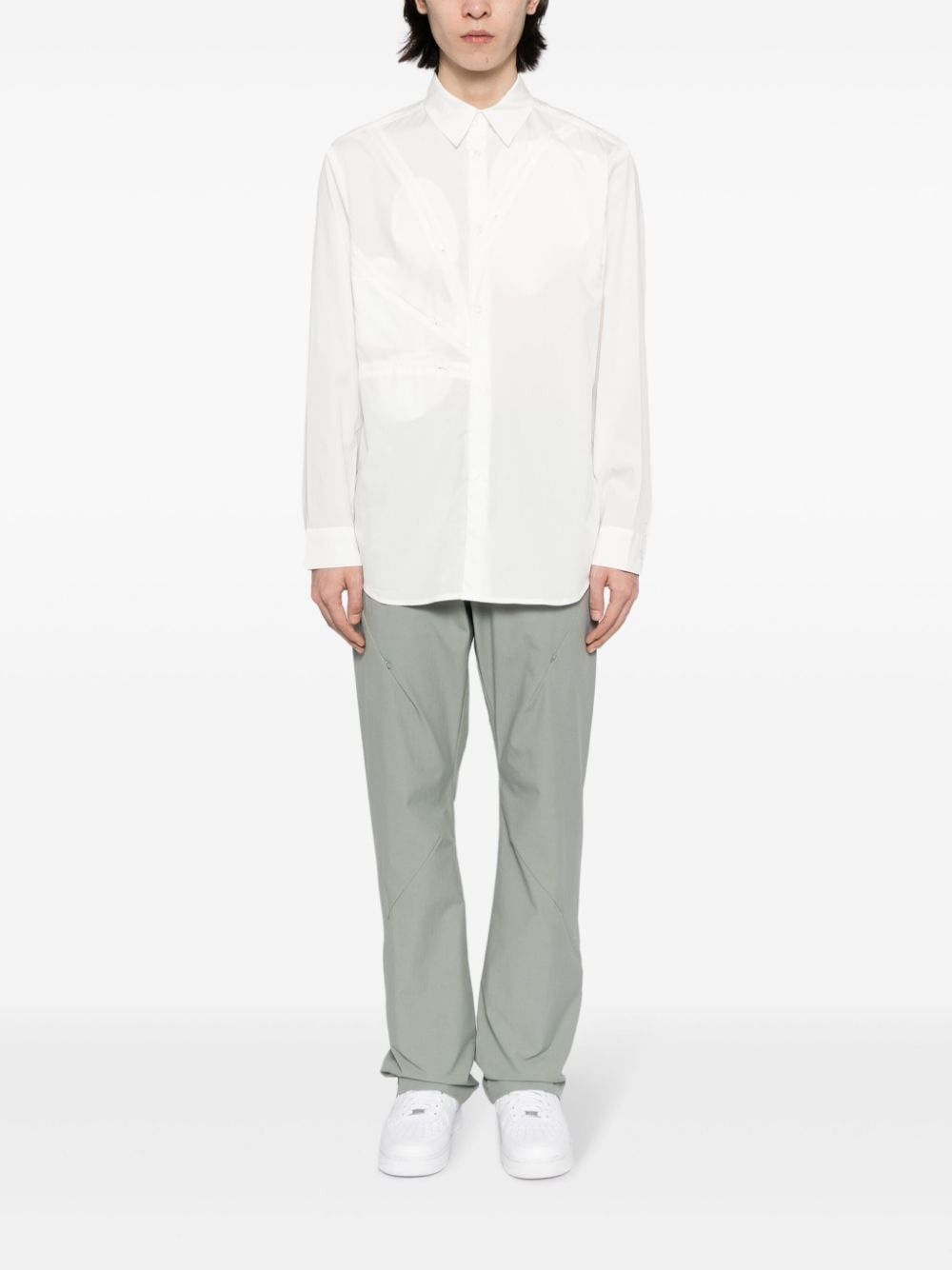 POST ARCHIVE FACTION (PAF) o1mle1124 Button Up Shirt in White Size US M / EU 48-50 / 2 - 2 Thumbnail