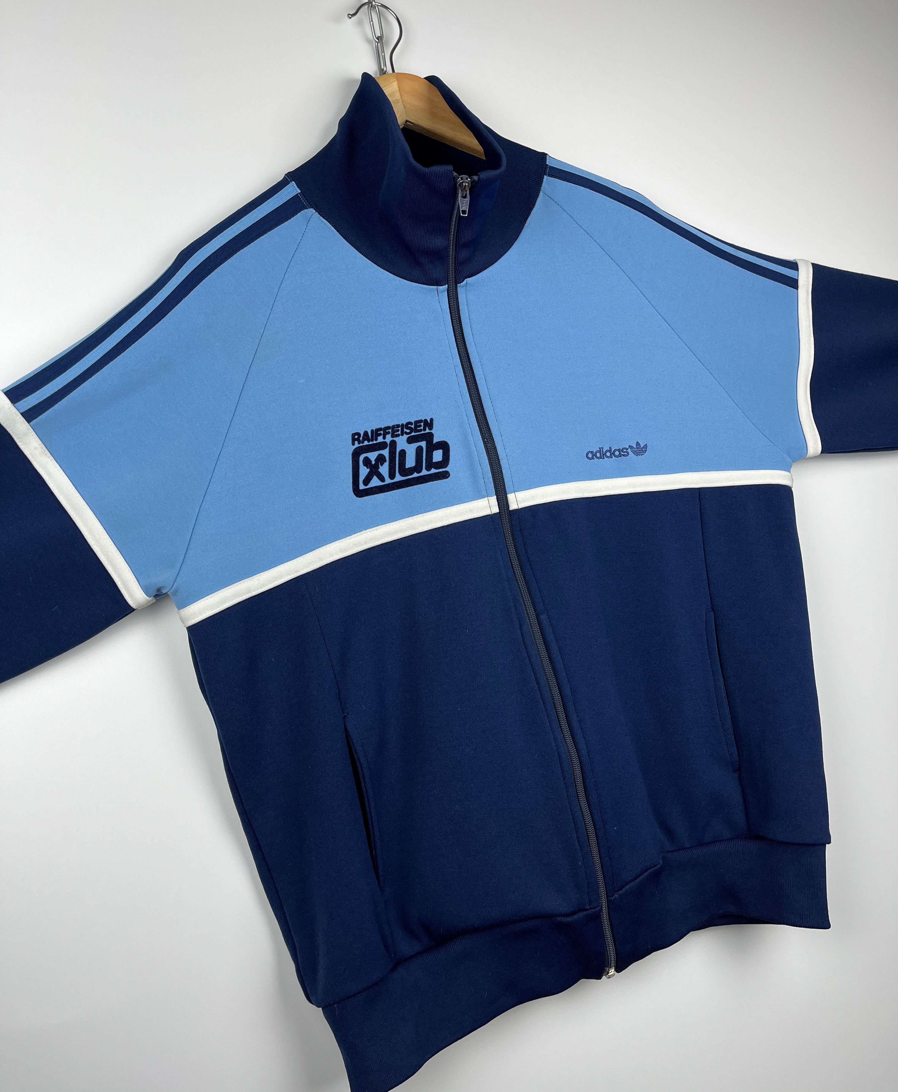 Adidas × Vintage 80's Adidas Vintage Track Jacket Tracksuit Top Made in Korea Size US L / EU 52-54 / 3 - 14 Thumbnail